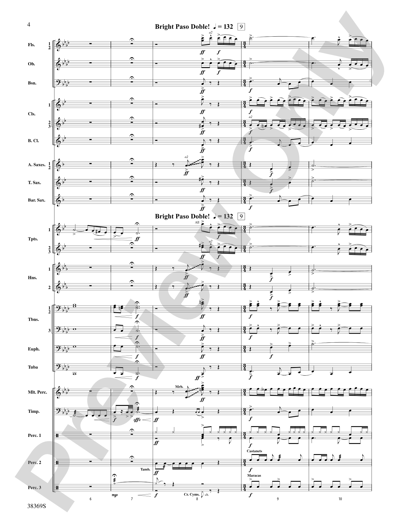 Man of La Mancha: Concert Band Conductor Score & Parts