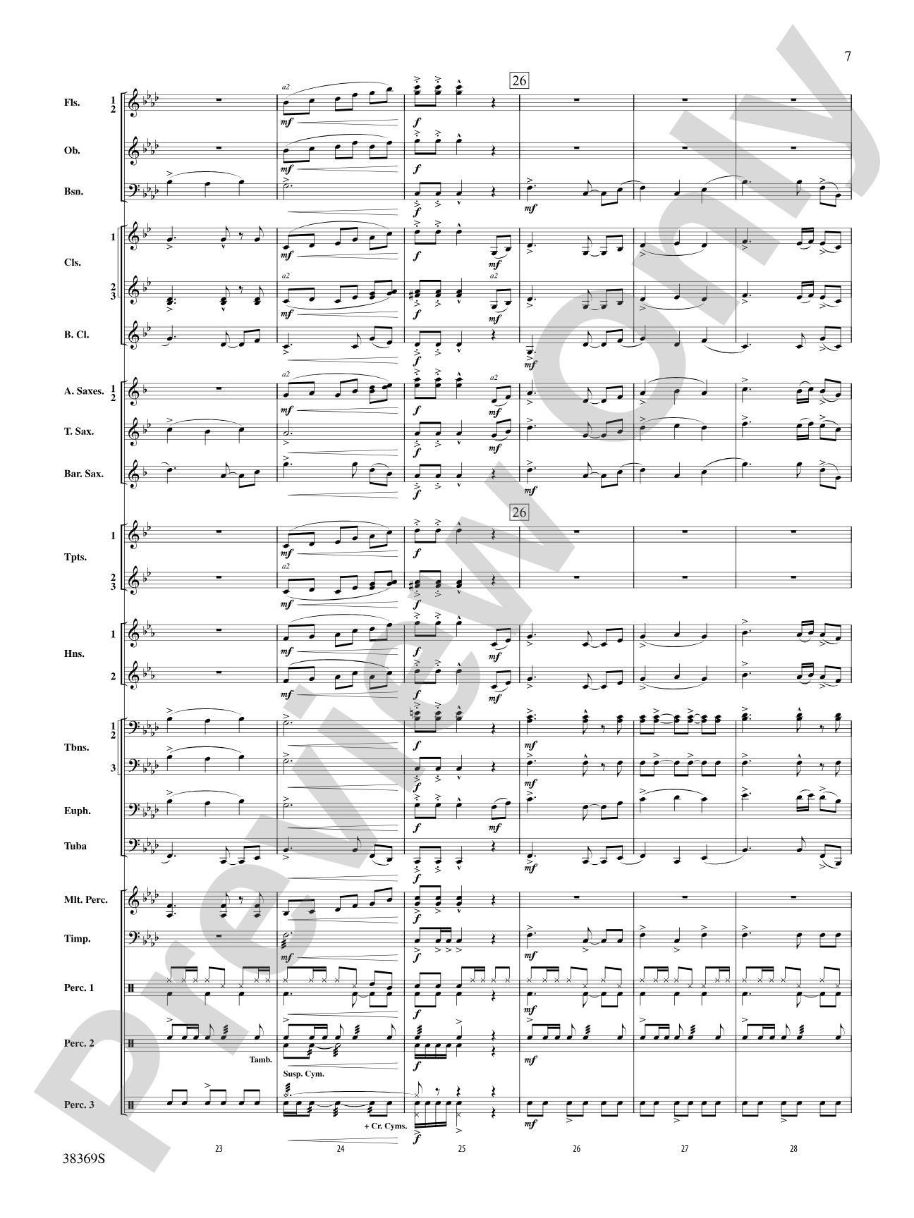 Man of La Mancha: Concert Band Conductor Score & Parts