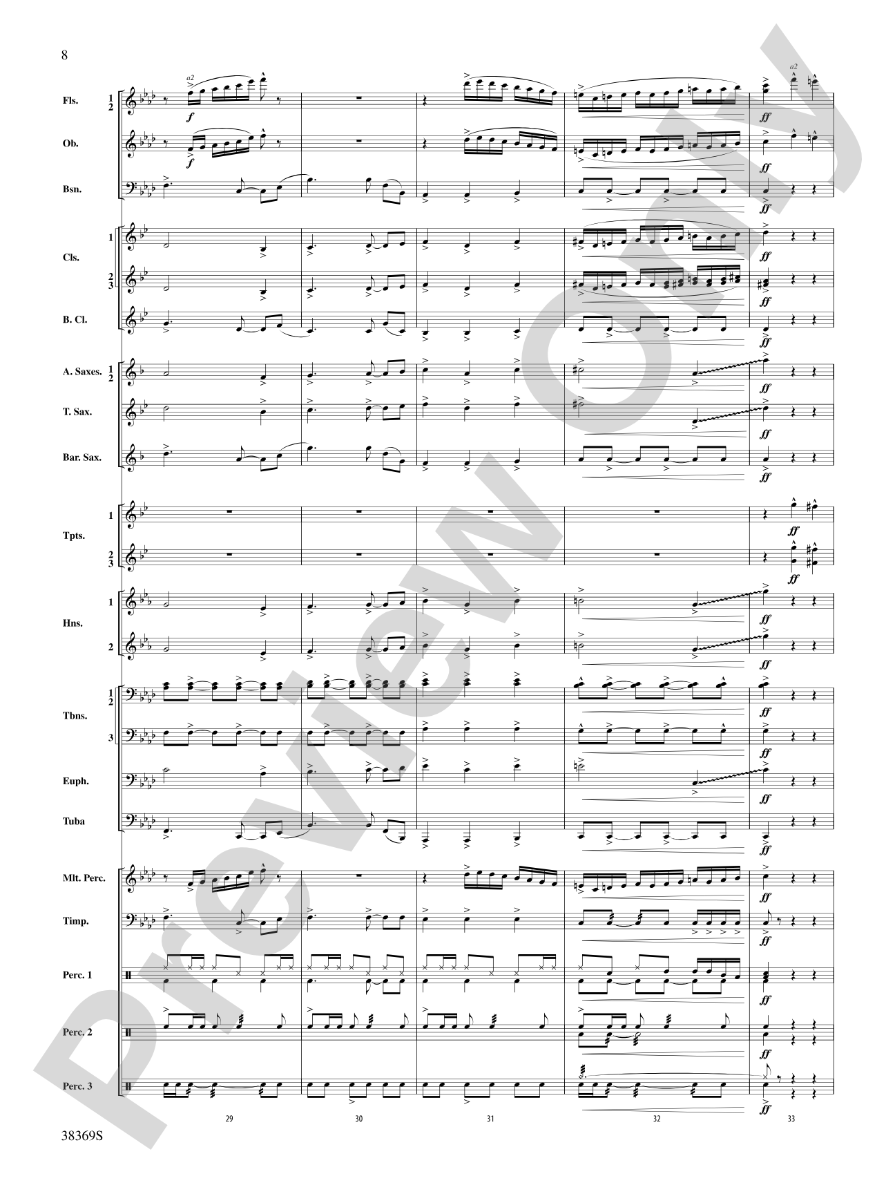 Man of La Mancha: Concert Band Conductor Score & Parts