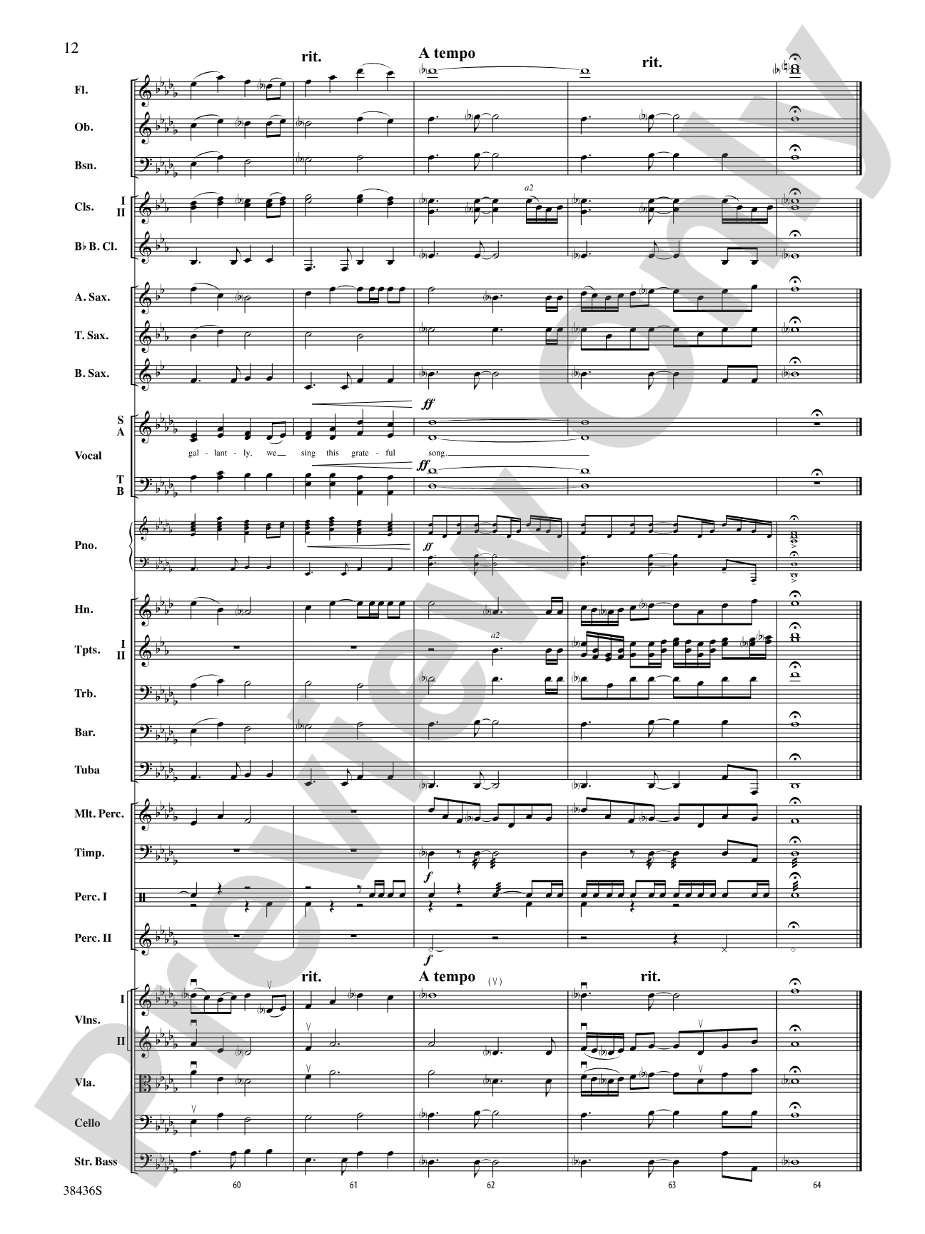 Thank You, Soldiers: Full Orchestra Conductor Score & Parts