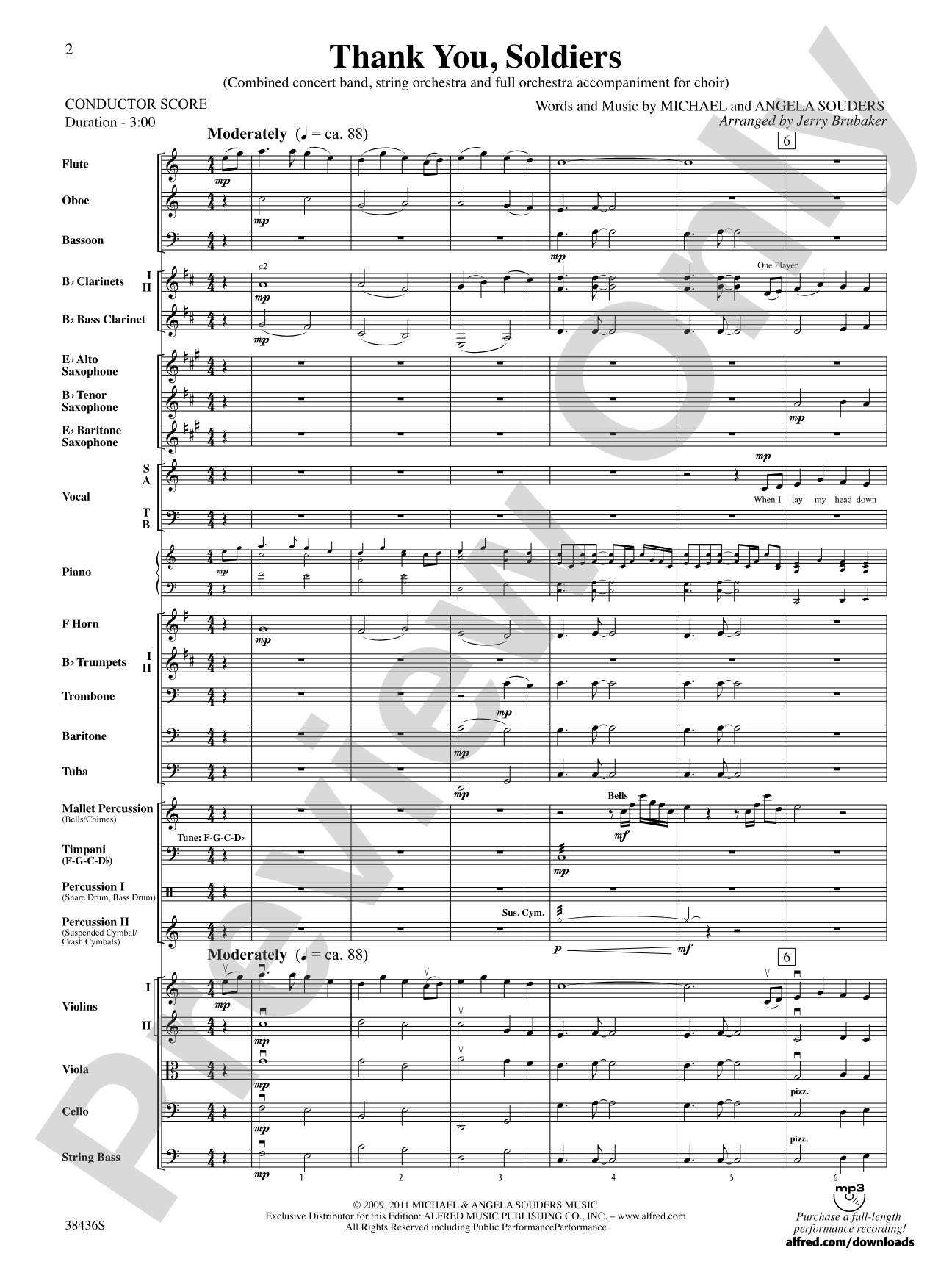 Thank You, Soldiers: Full Orchestra Conductor Score & Parts