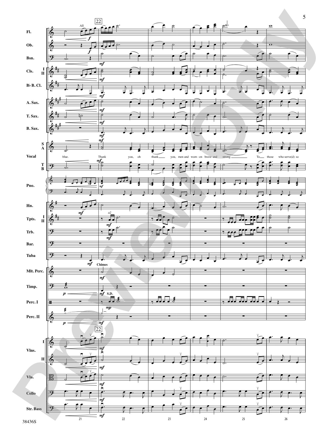 Thank You, Soldiers: Full Orchestra Conductor Score & Parts