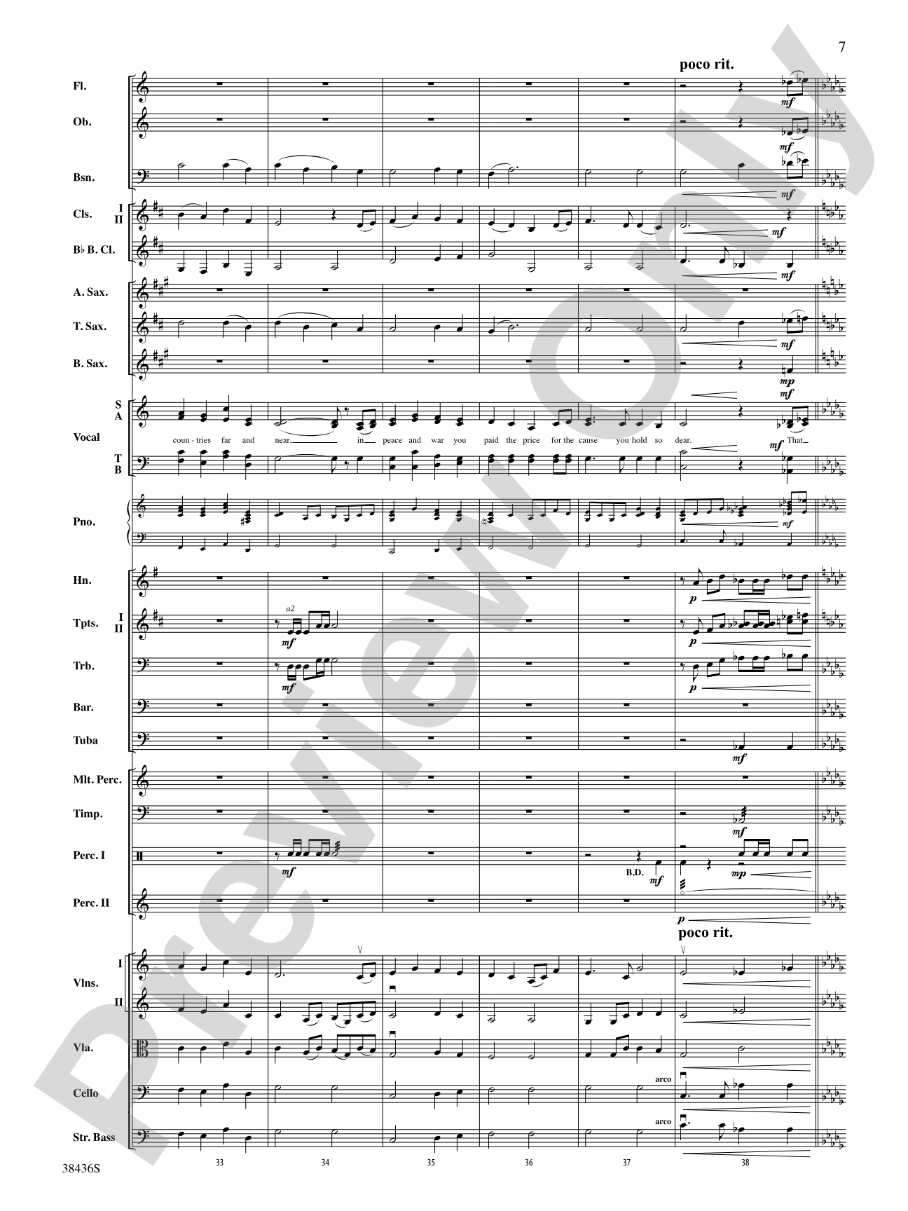Thank You, Soldiers: Full Orchestra Conductor Score & Parts