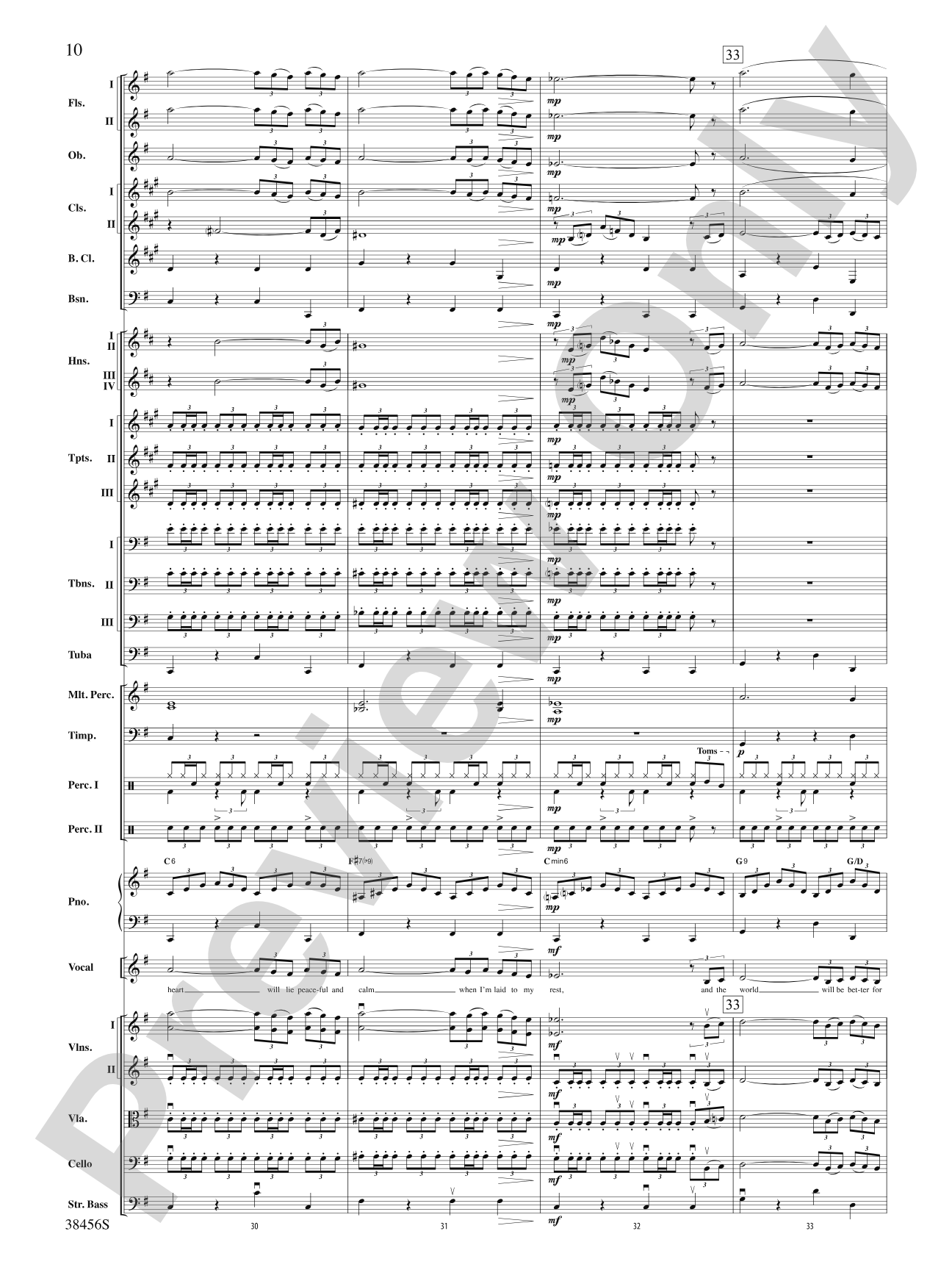 The Impossible Dream (from Man of La Mancha): Full Orchestra Conductor Score & Parts