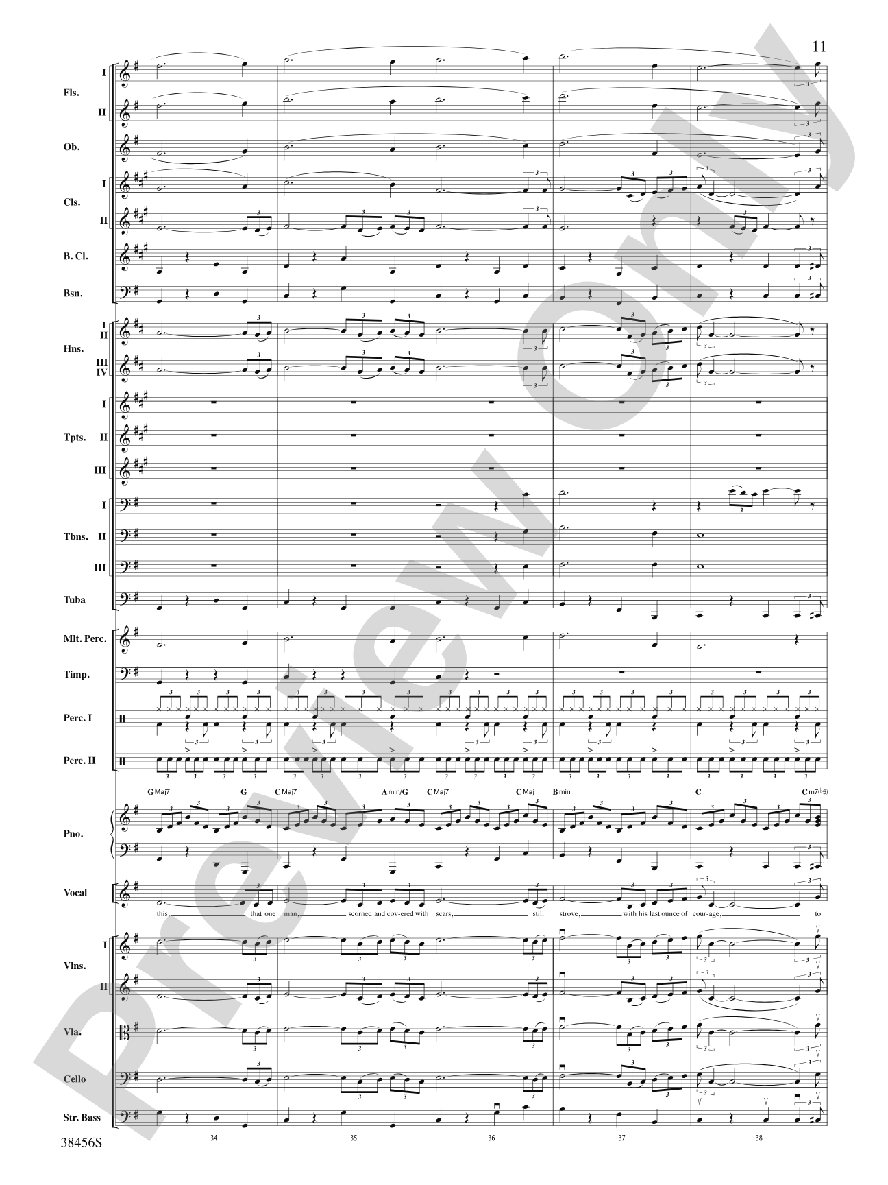 The Impossible Dream (from Man of La Mancha): Full Orchestra Conductor Score & Parts