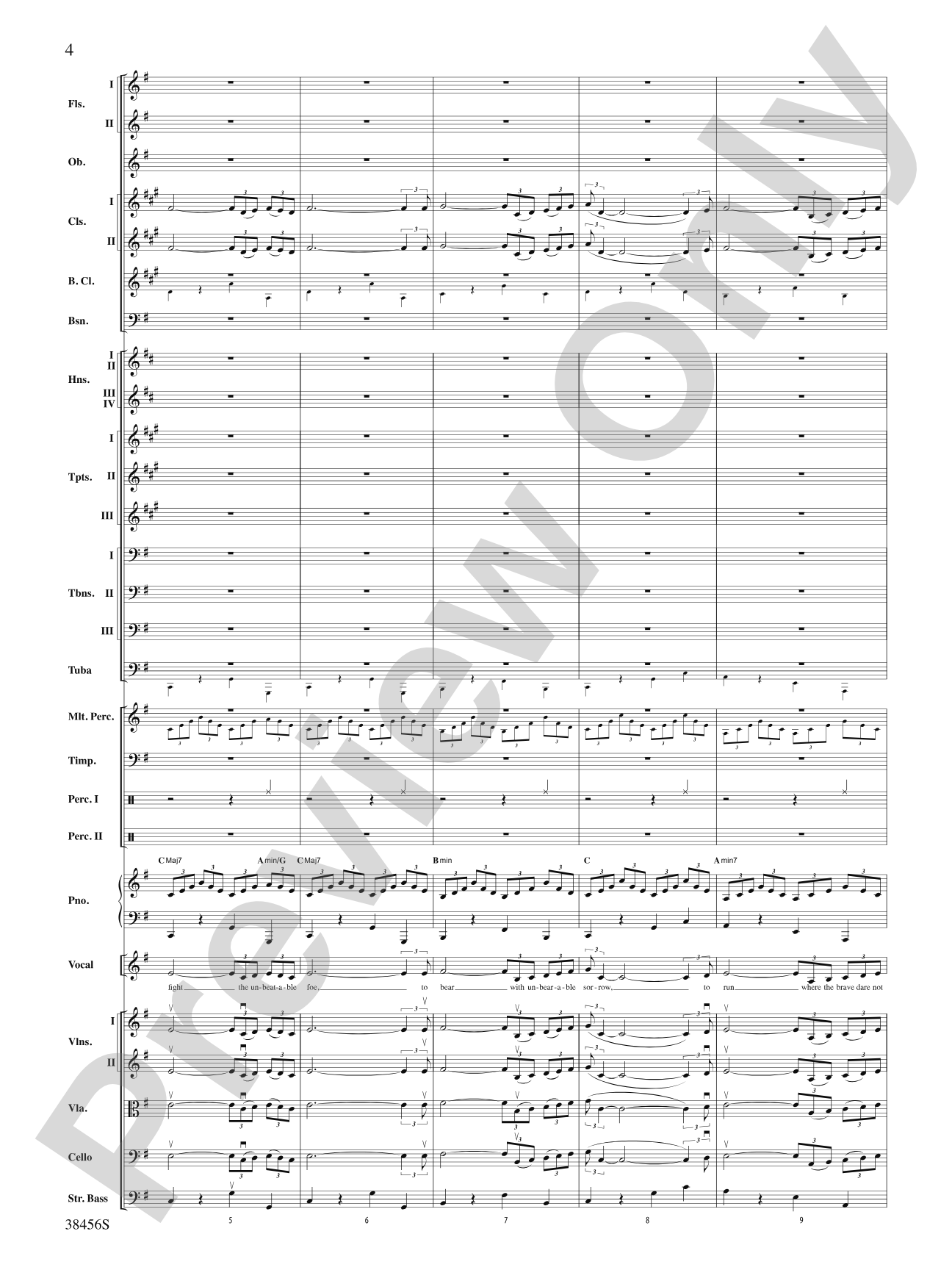 The Impossible Dream (from Man of La Mancha): Full Orchestra Conductor Score & Parts