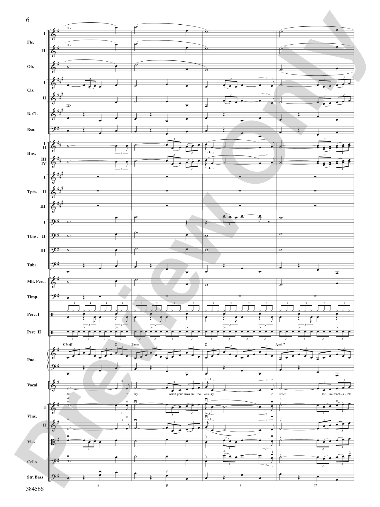The Impossible Dream (from Man of La Mancha): Full Orchestra Conductor Score & Parts