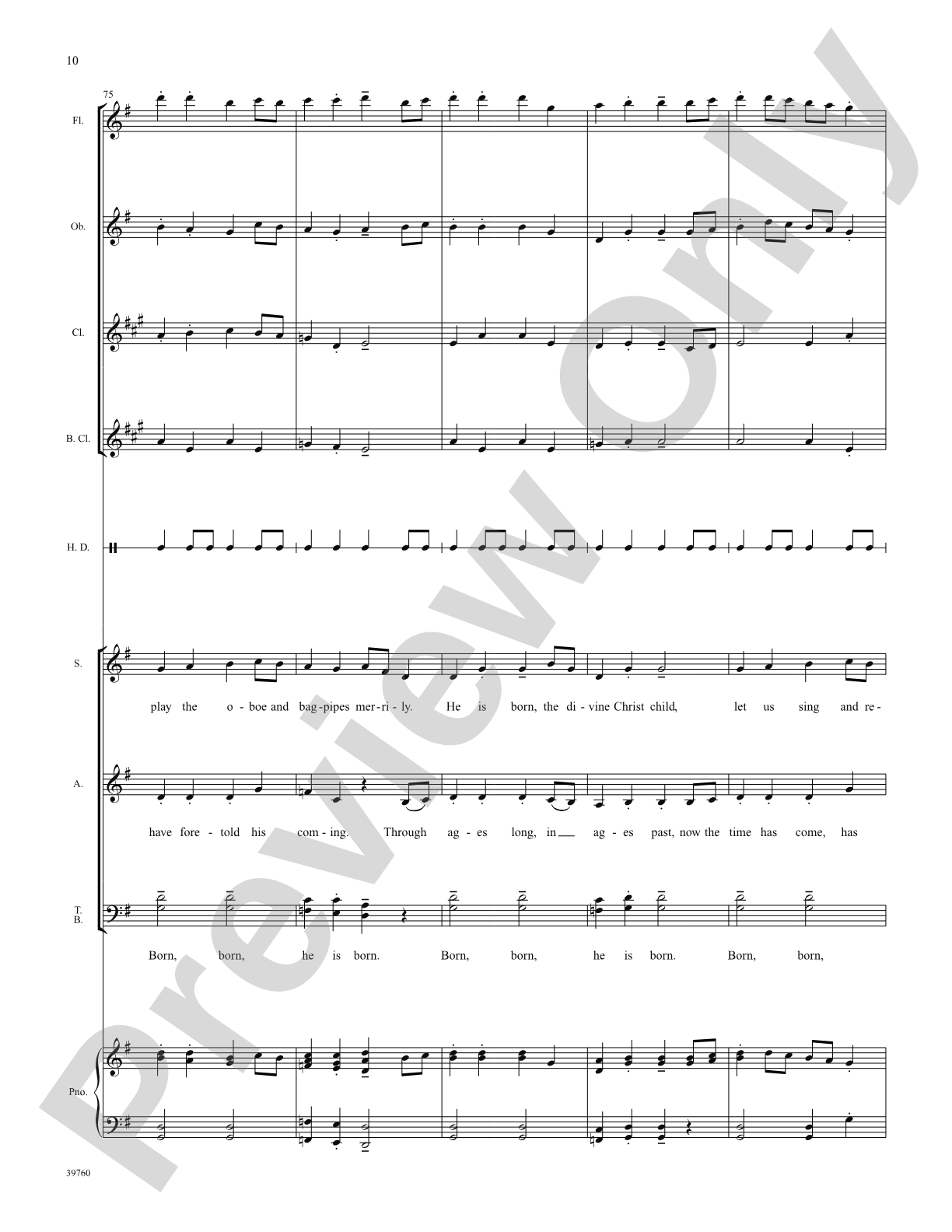 He Is Born: Choral SoundPax