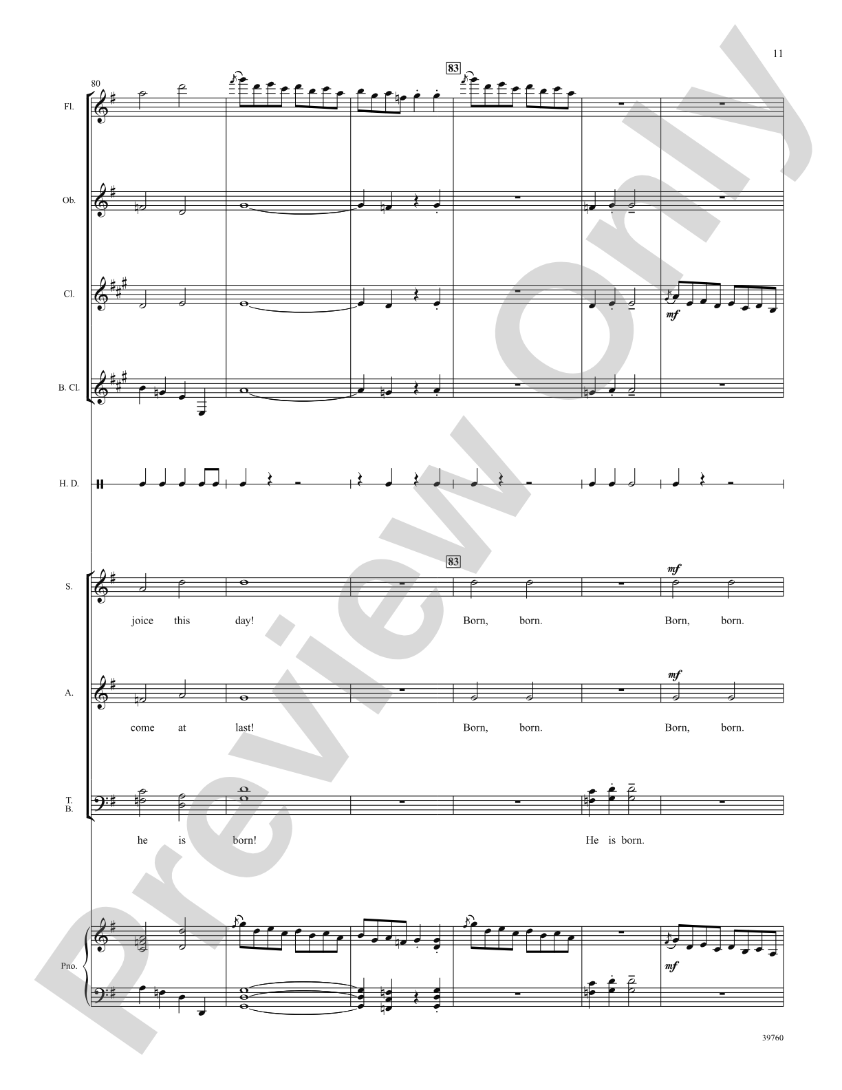 He Is Born: Choral SoundPax