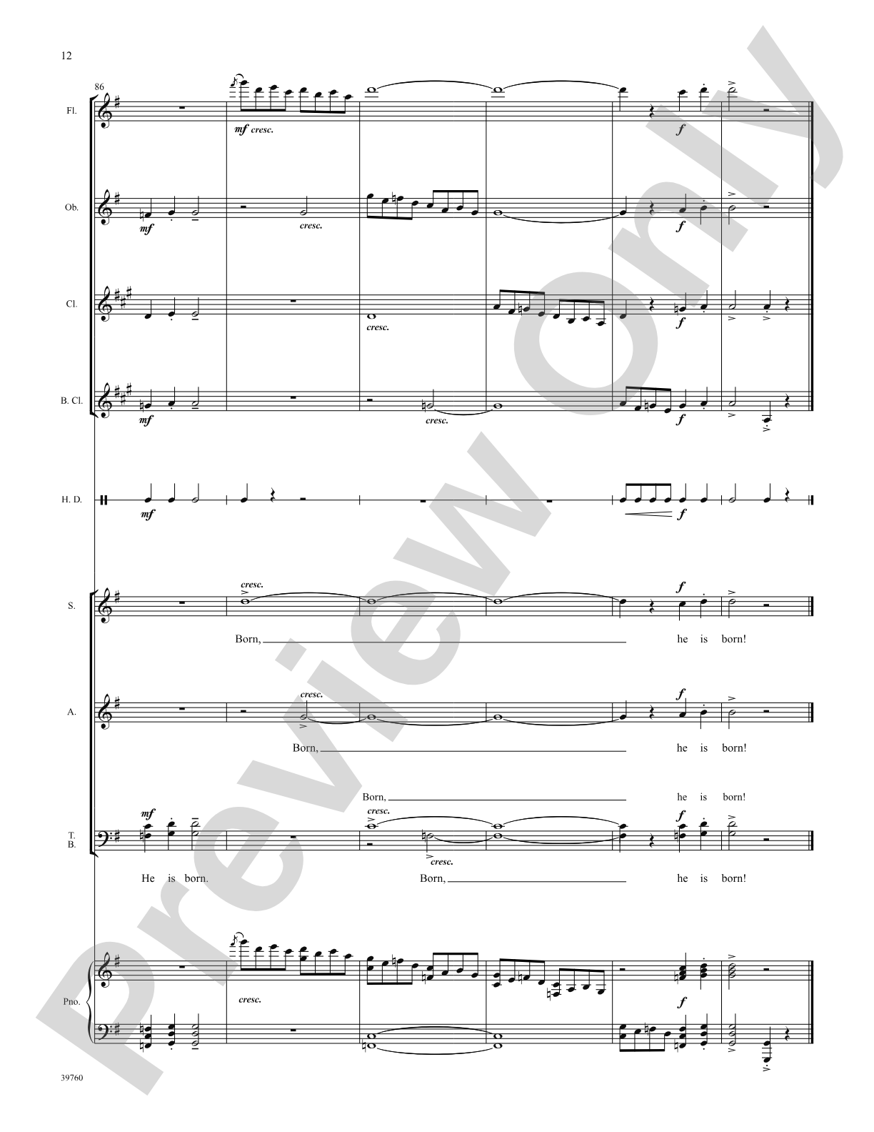 He Is Born: Choral SoundPax