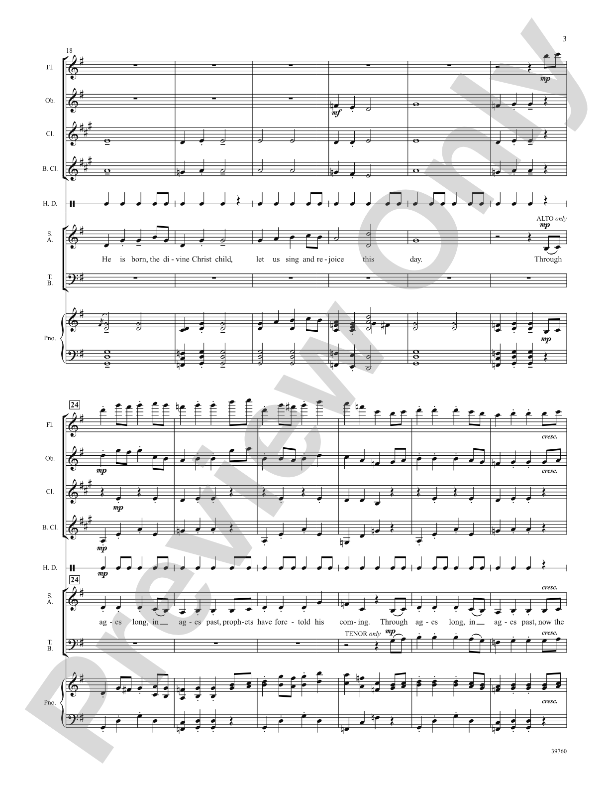 He Is Born: Choral SoundPax
