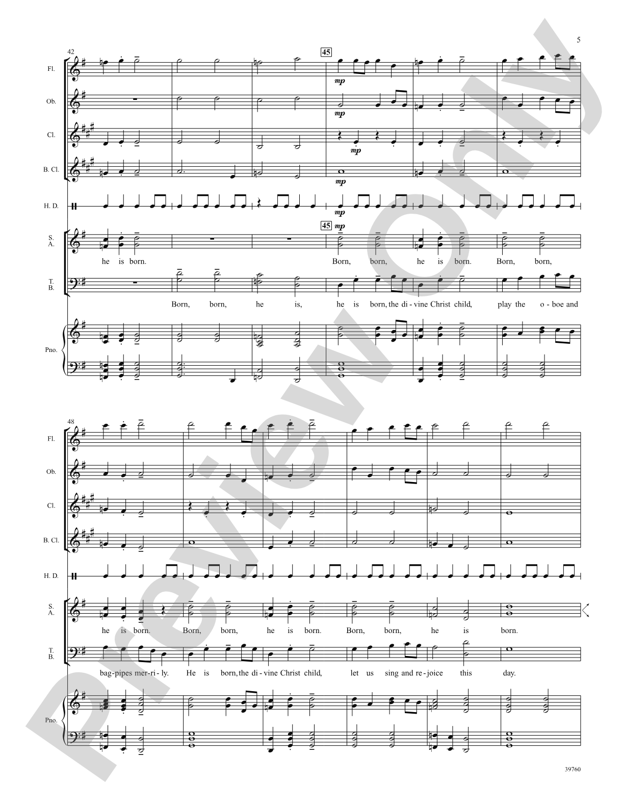He Is Born: Choral SoundPax