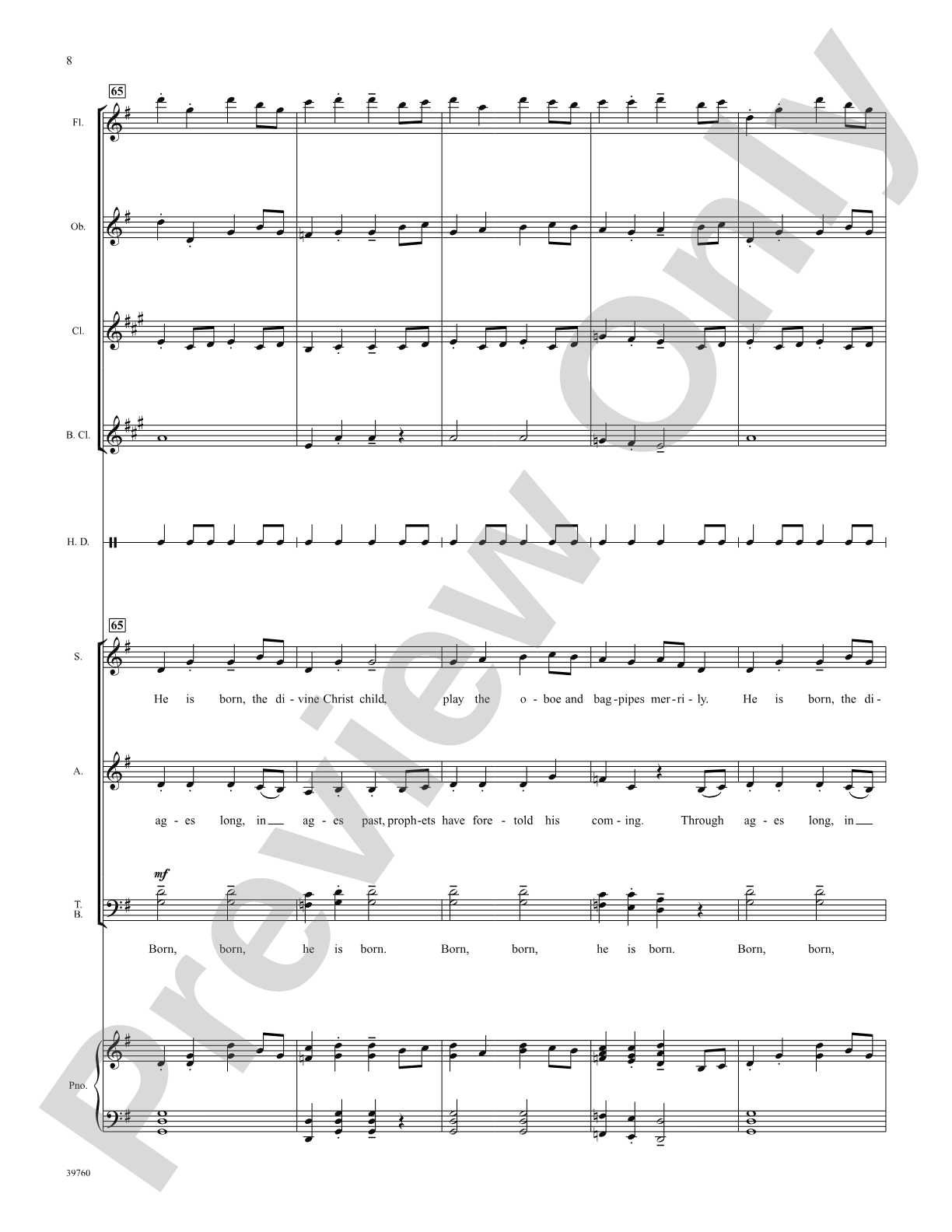 He Is Born: Choral SoundPax
