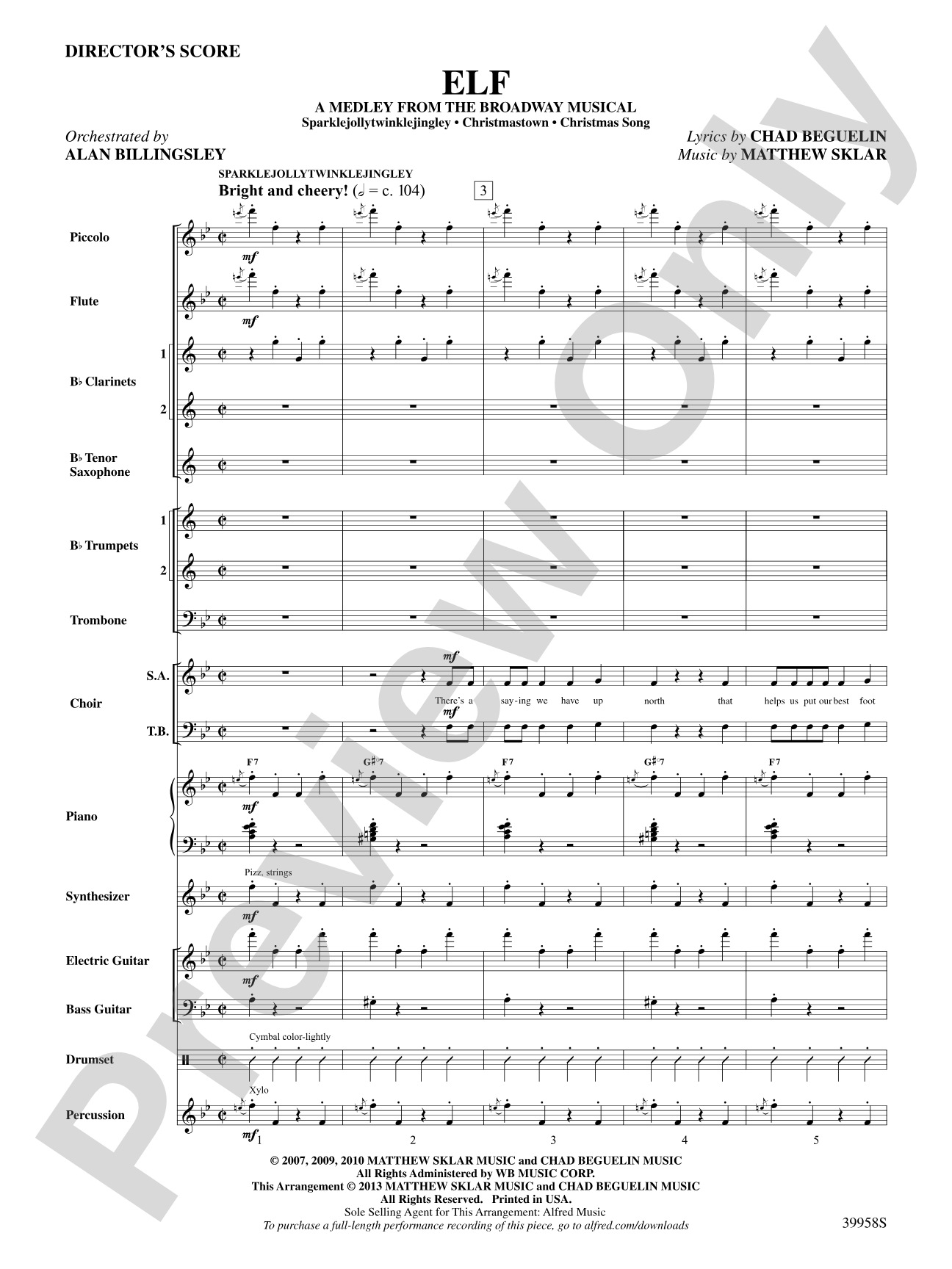 Elf: A Medley from the Broadway Musical: Choral SoundPax