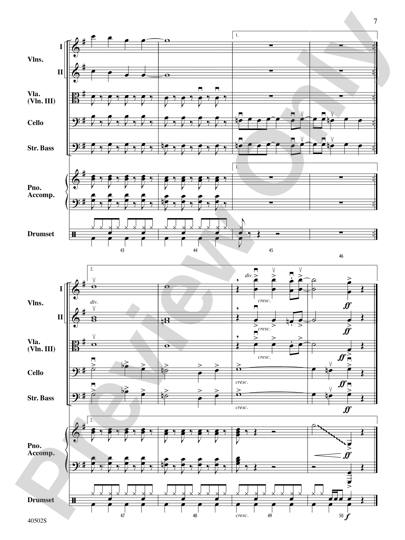 My Generation: String Orchestra Conductor Score & Parts