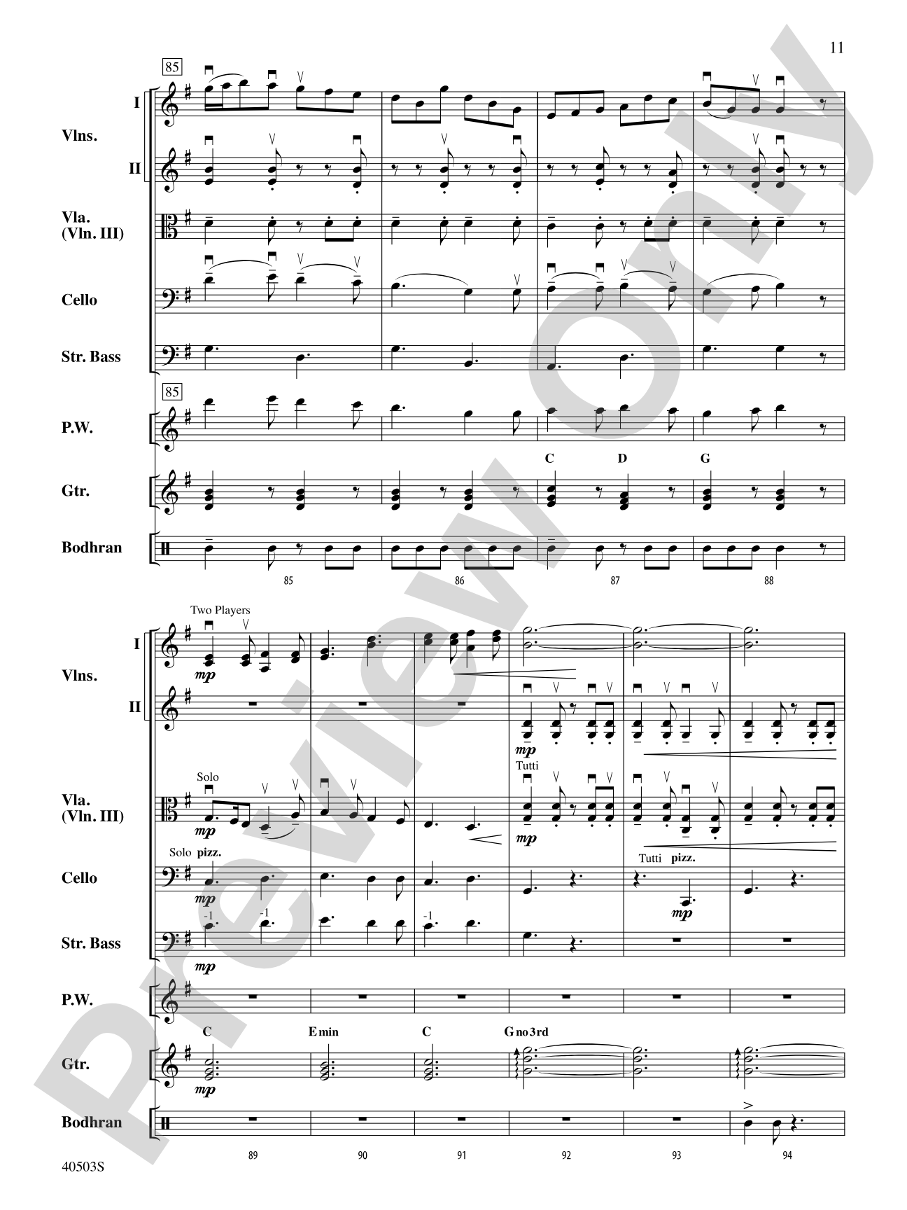 Highland Holiday: String Orchestra Conductor Score & Parts