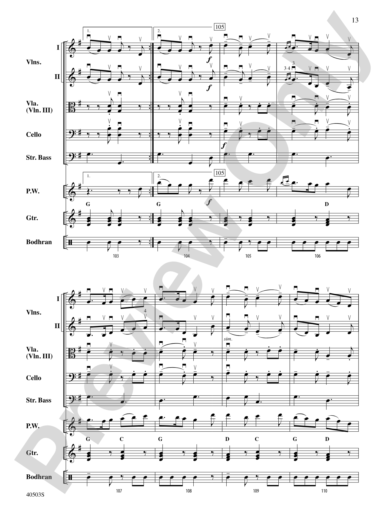 Highland Holiday: String Orchestra Conductor Score & Parts