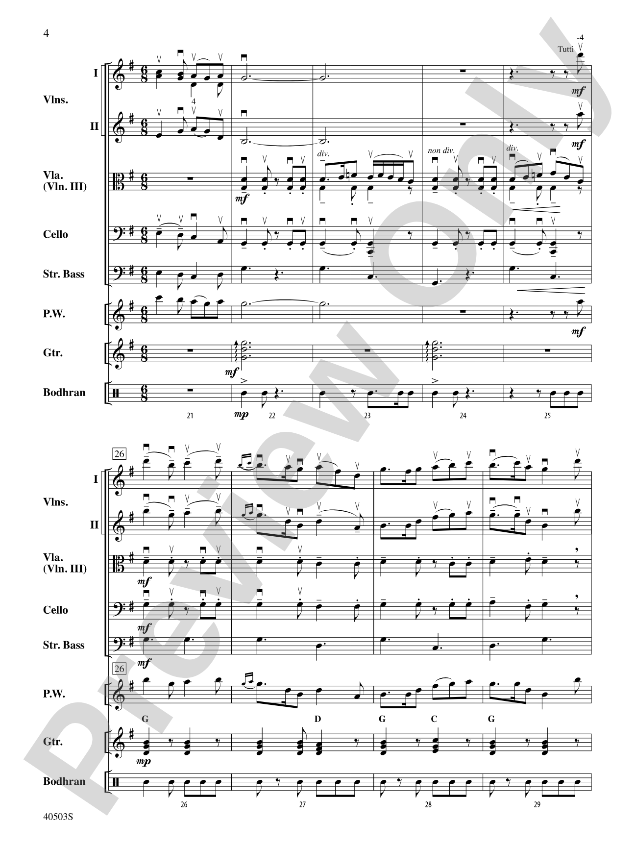 Highland Holiday: String Orchestra Conductor Score & Parts