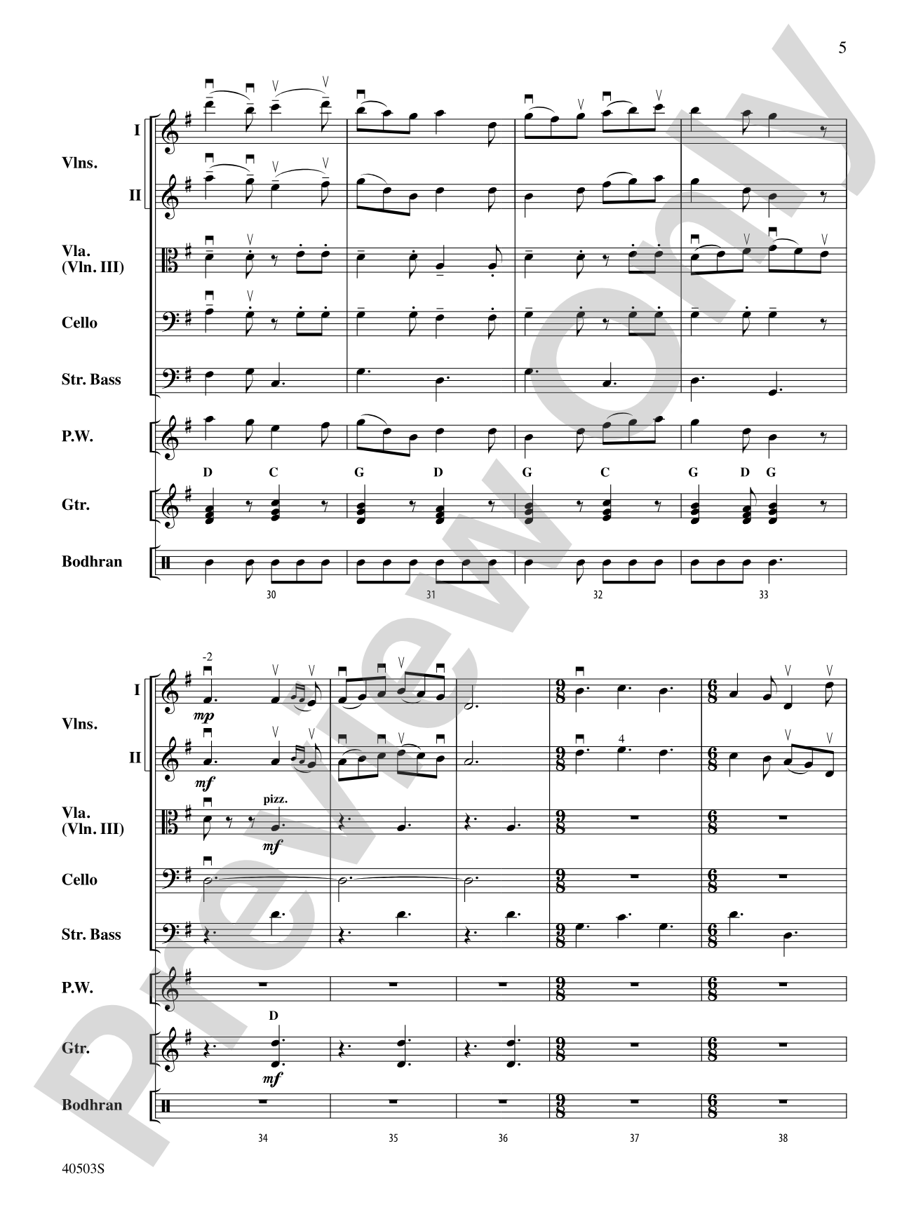 Highland Holiday: String Orchestra Conductor Score & Parts
