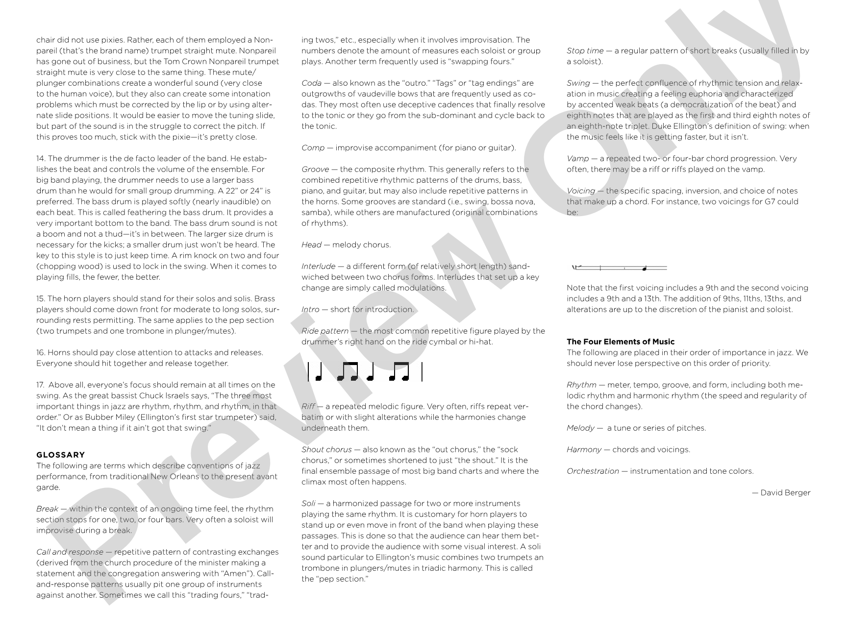 Blood Count: Jazz Ensemble Conductor Score & Parts