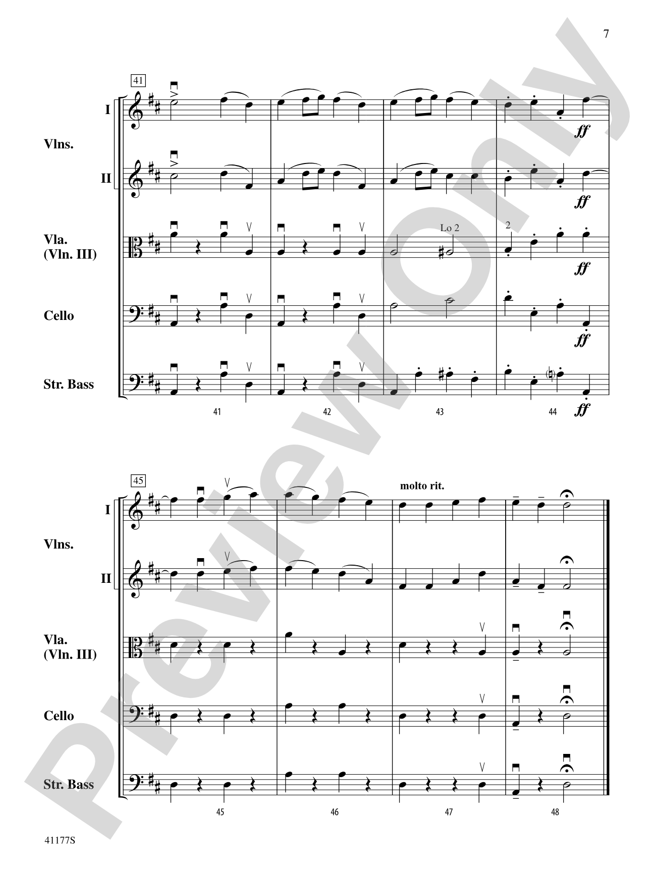 Ode to Joy: String Orchestra Conductor Score & Parts