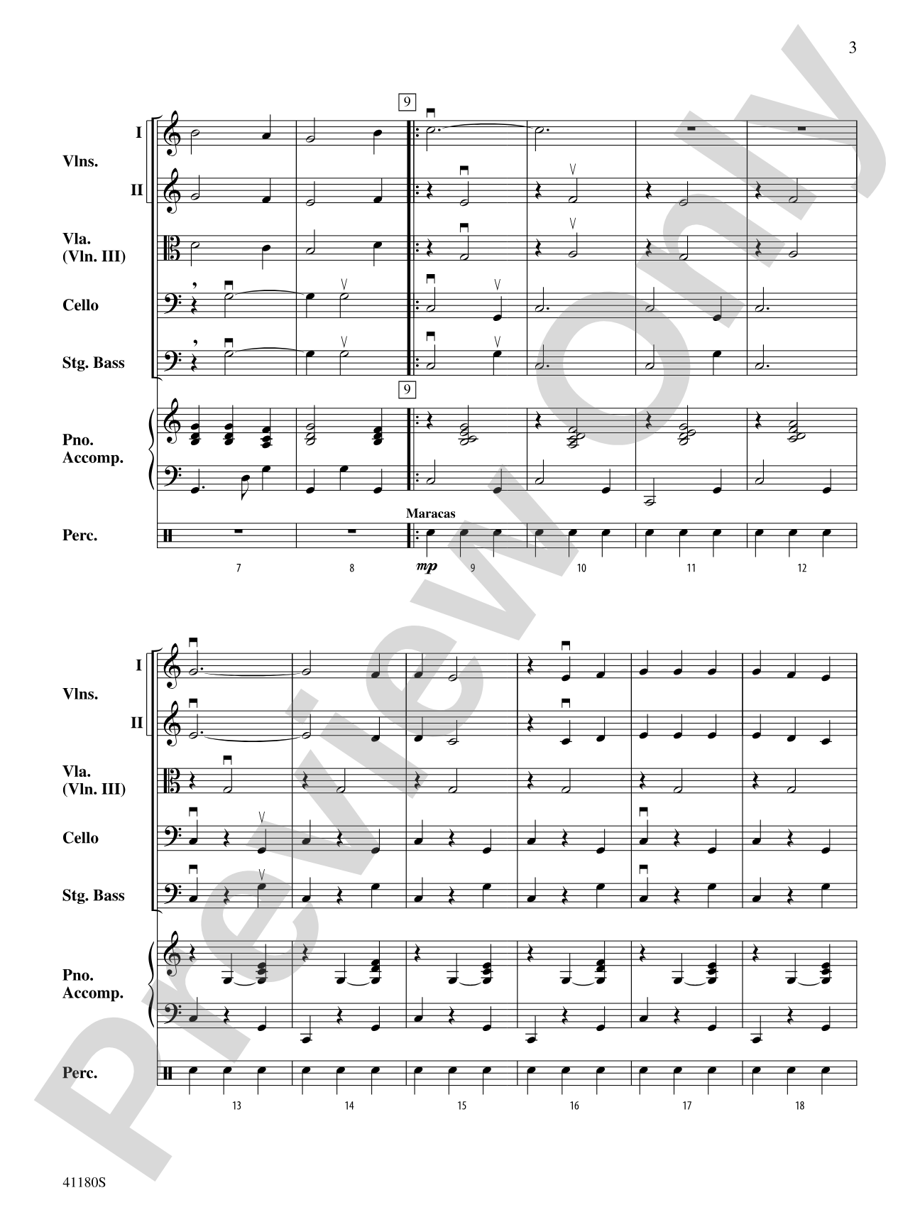 De Colores: String Orchestra Conductor Score & Parts