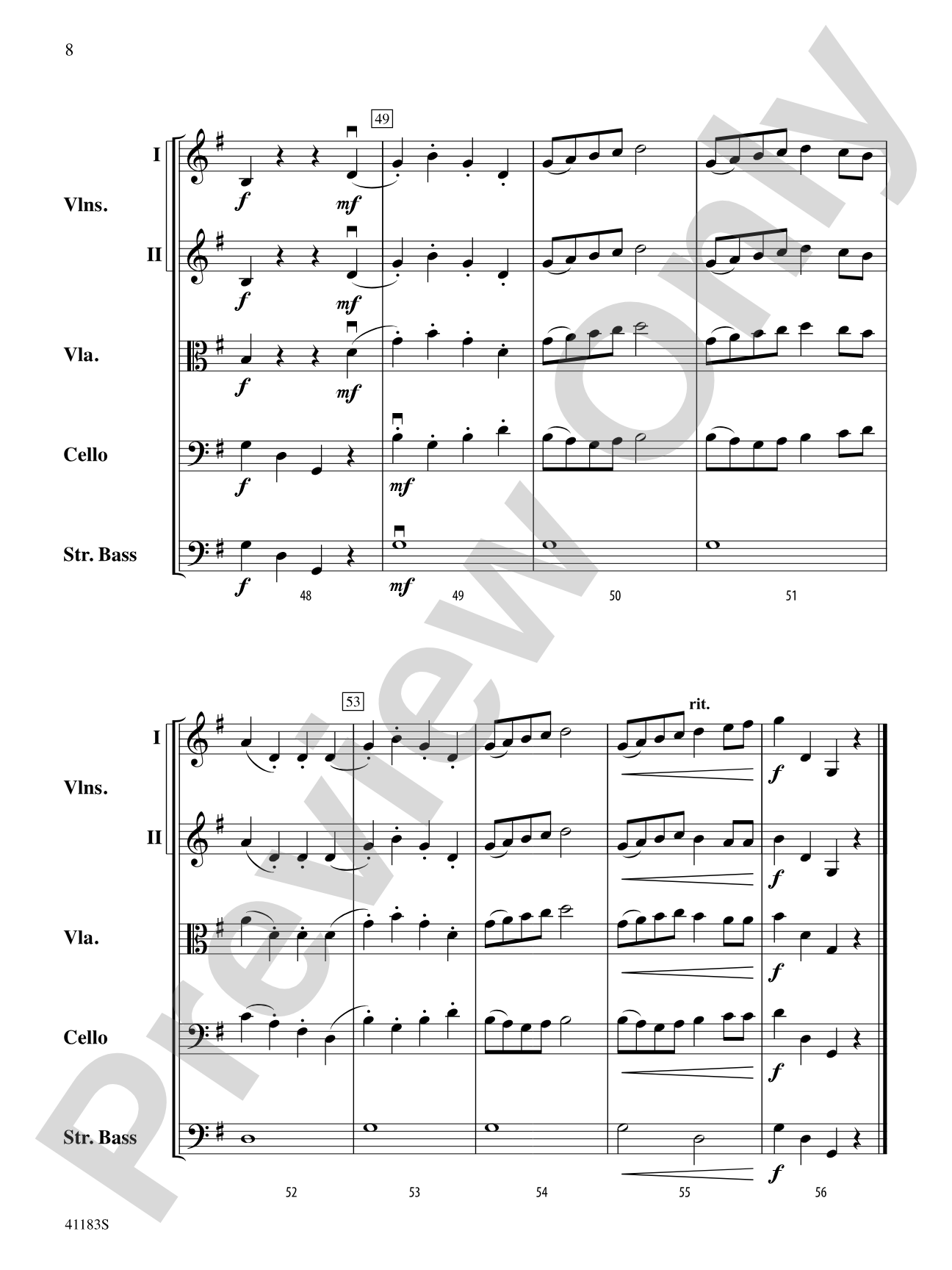A Little Folk Dance: String Orchestra Conductor Score & Parts