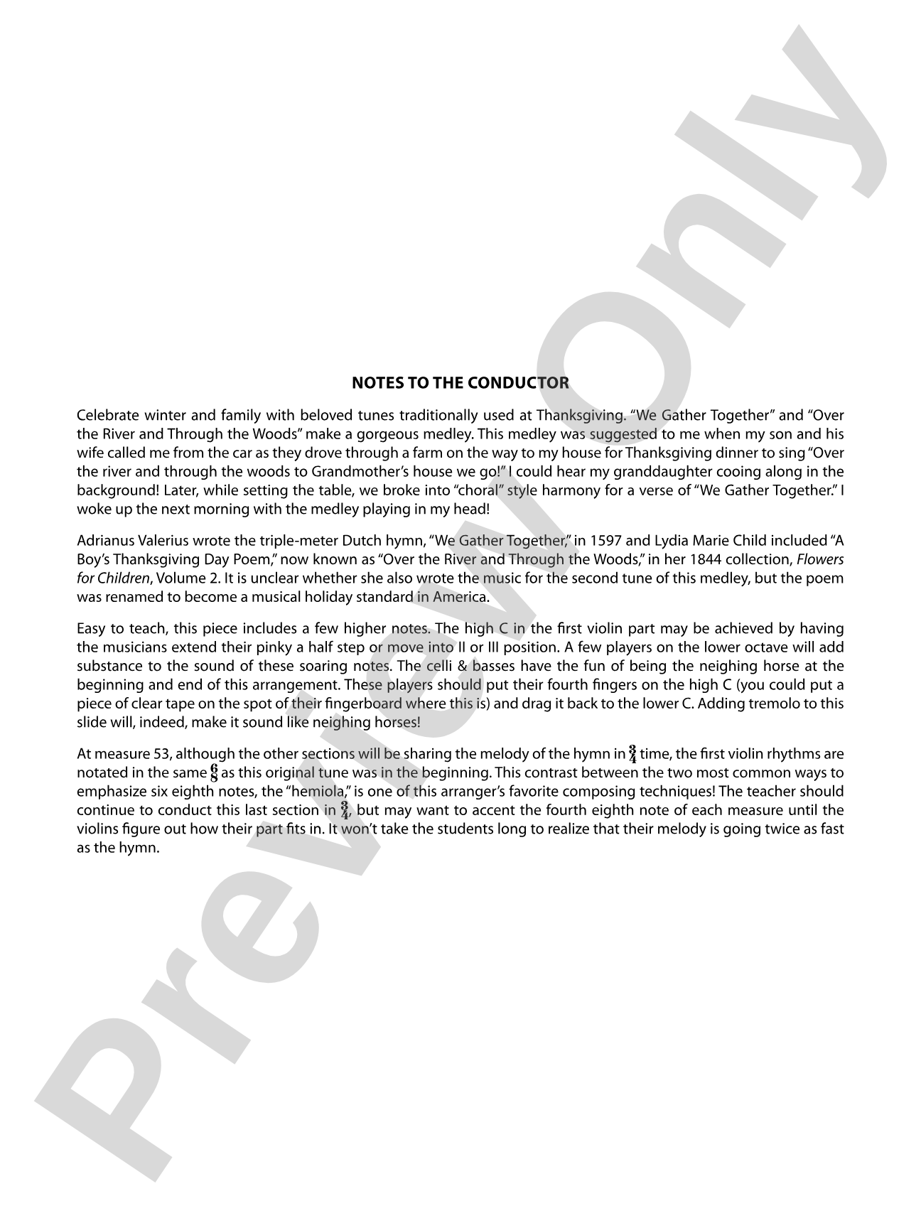 Winter Holiday Medley: String Orchestra Conductor Score & Parts