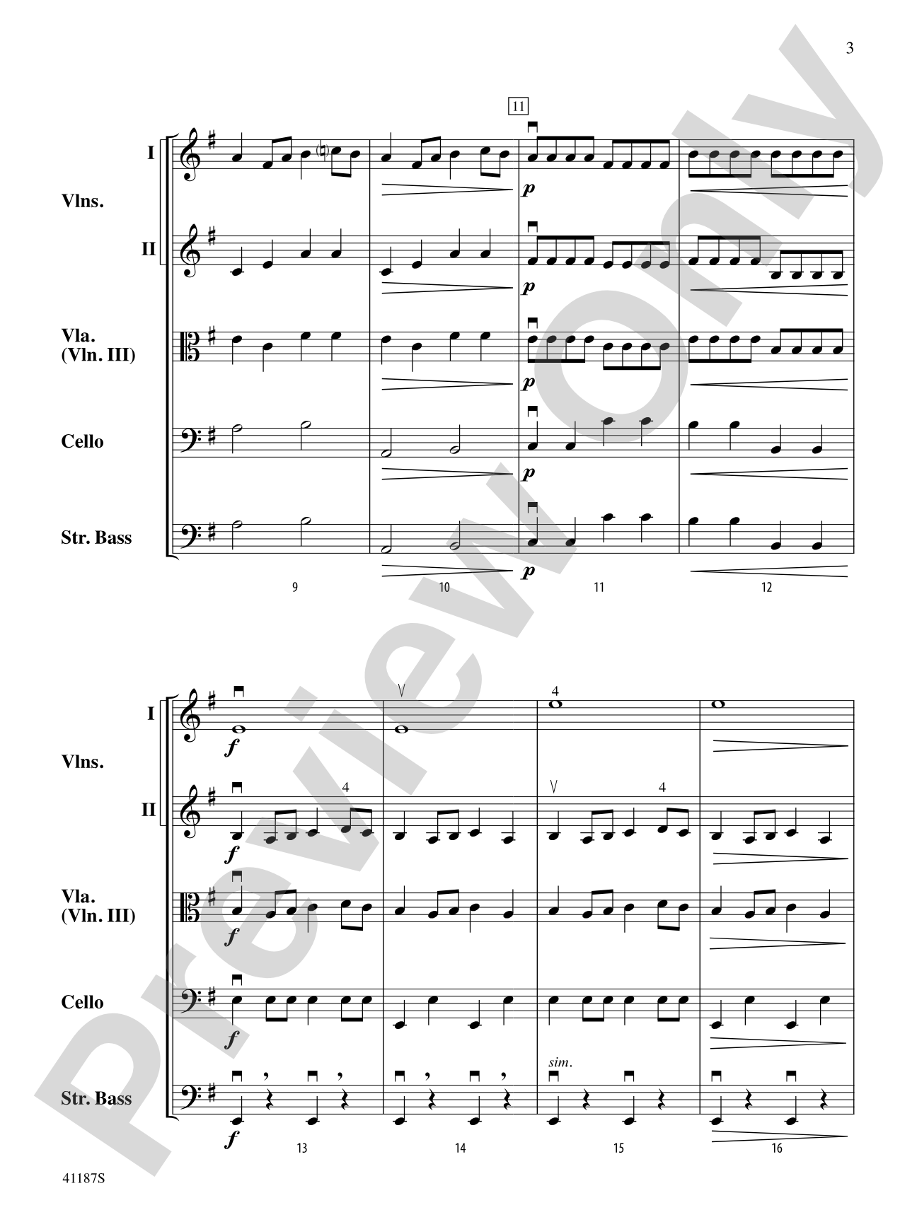 Crepuscule: String Orchestra Conductor Score & Parts