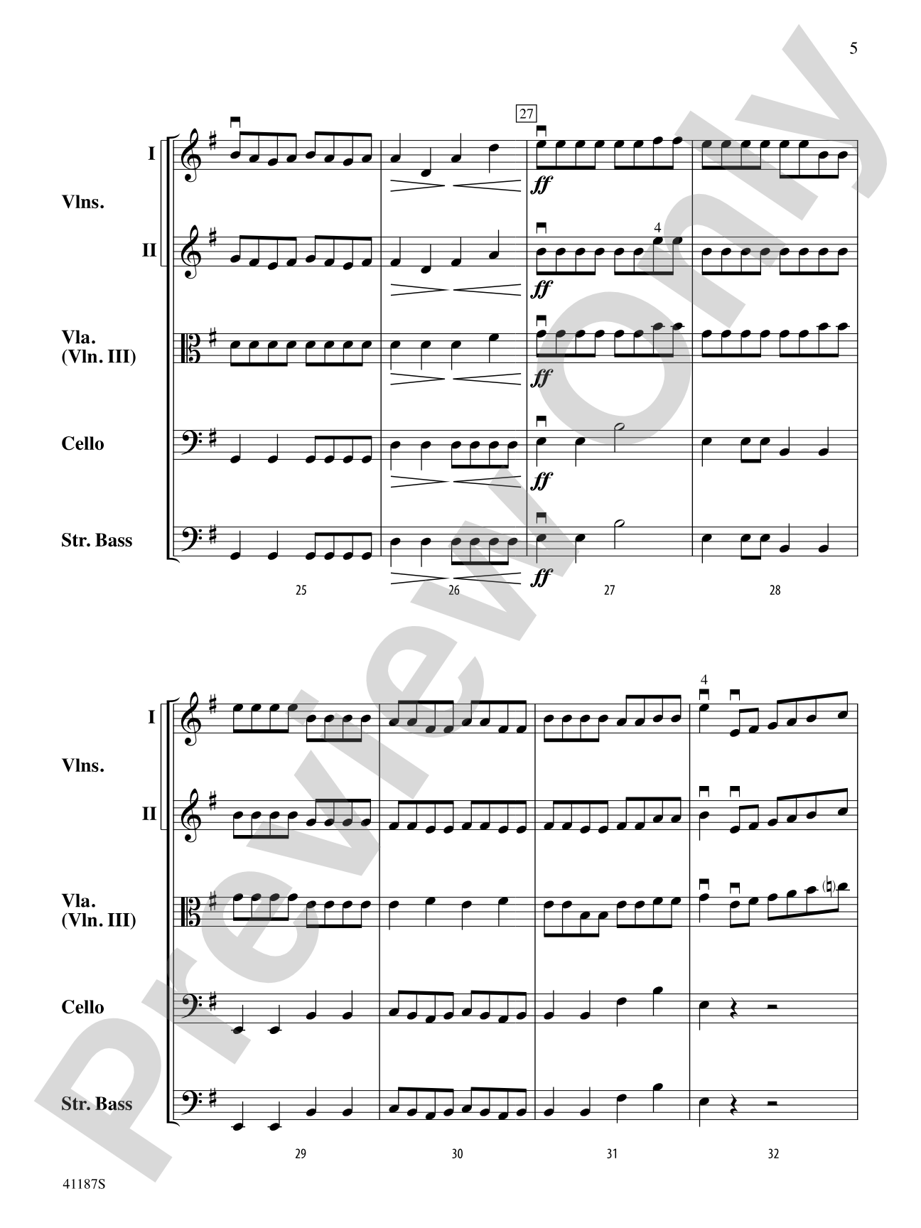 Crepuscule: String Orchestra Conductor Score & Parts