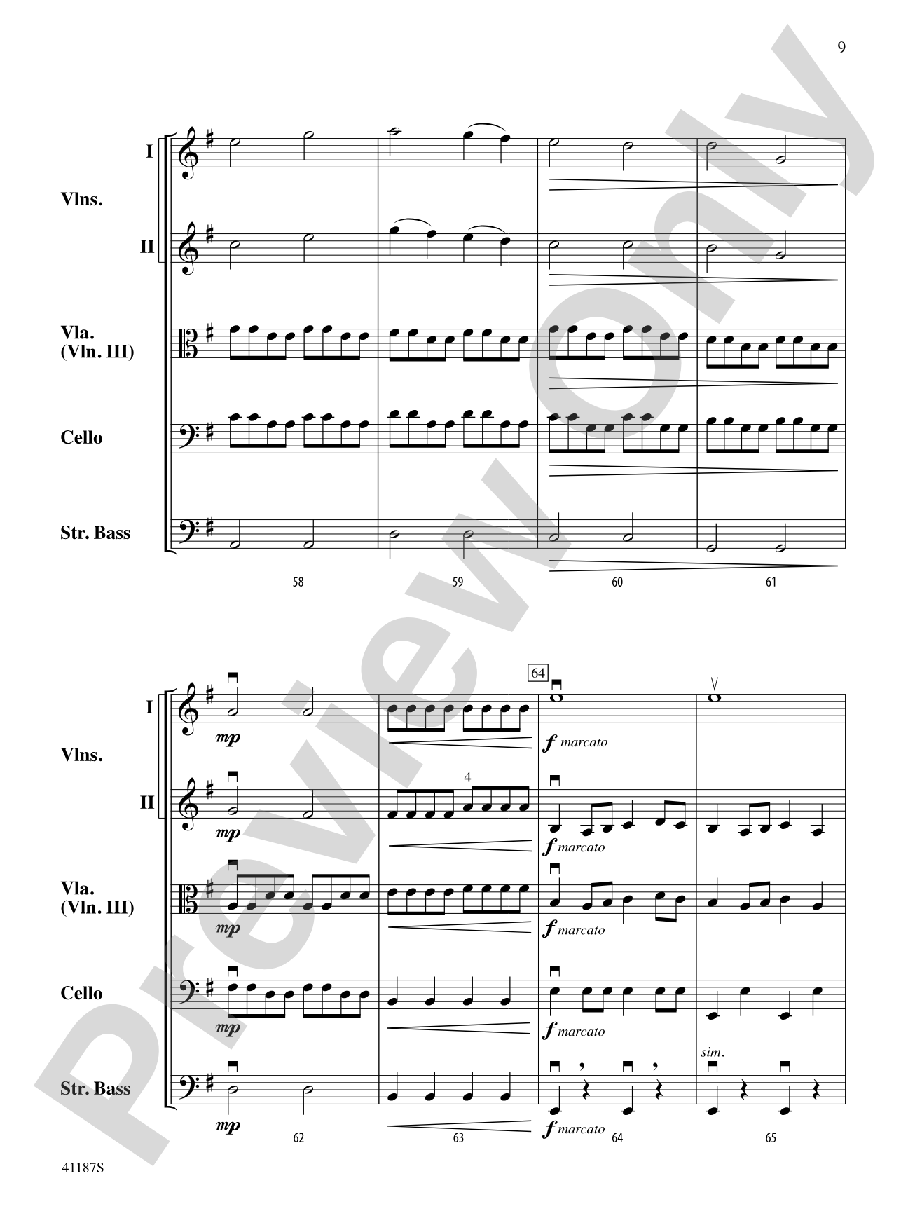Crepuscule: String Orchestra Conductor Score & Parts