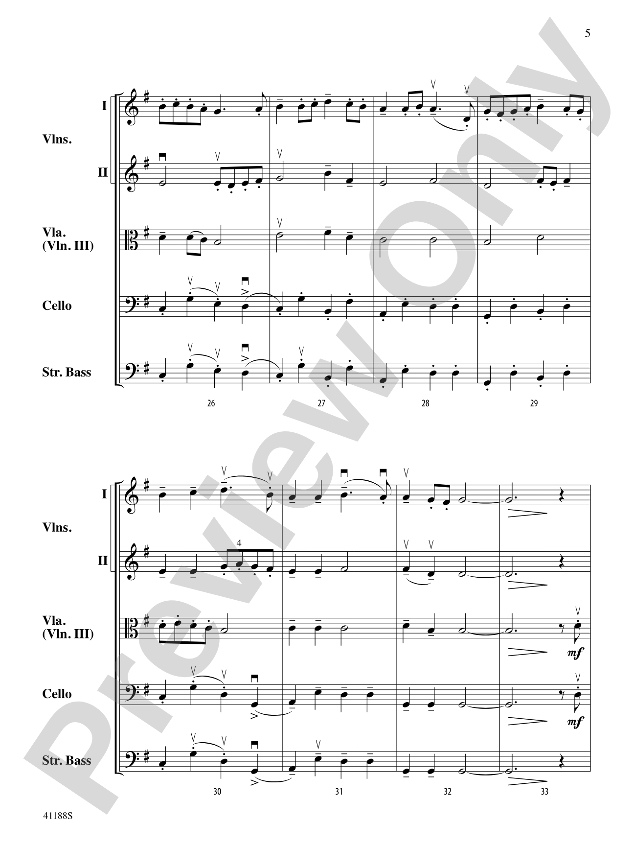 The Simple Gifts of Music: String Orchestra Conductor Score & Parts