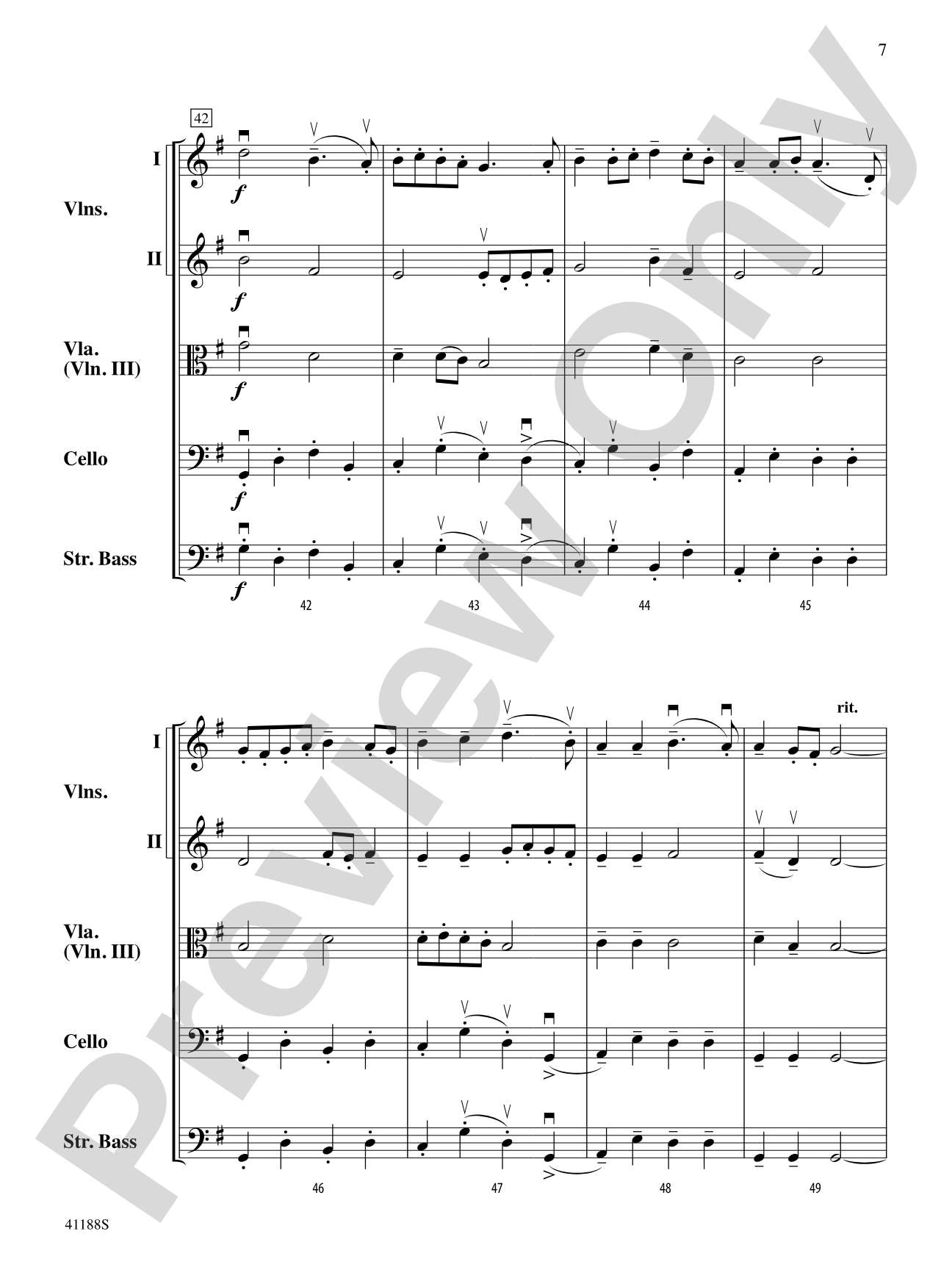 The Simple Gifts of Music: String Orchestra Conductor Score & Parts