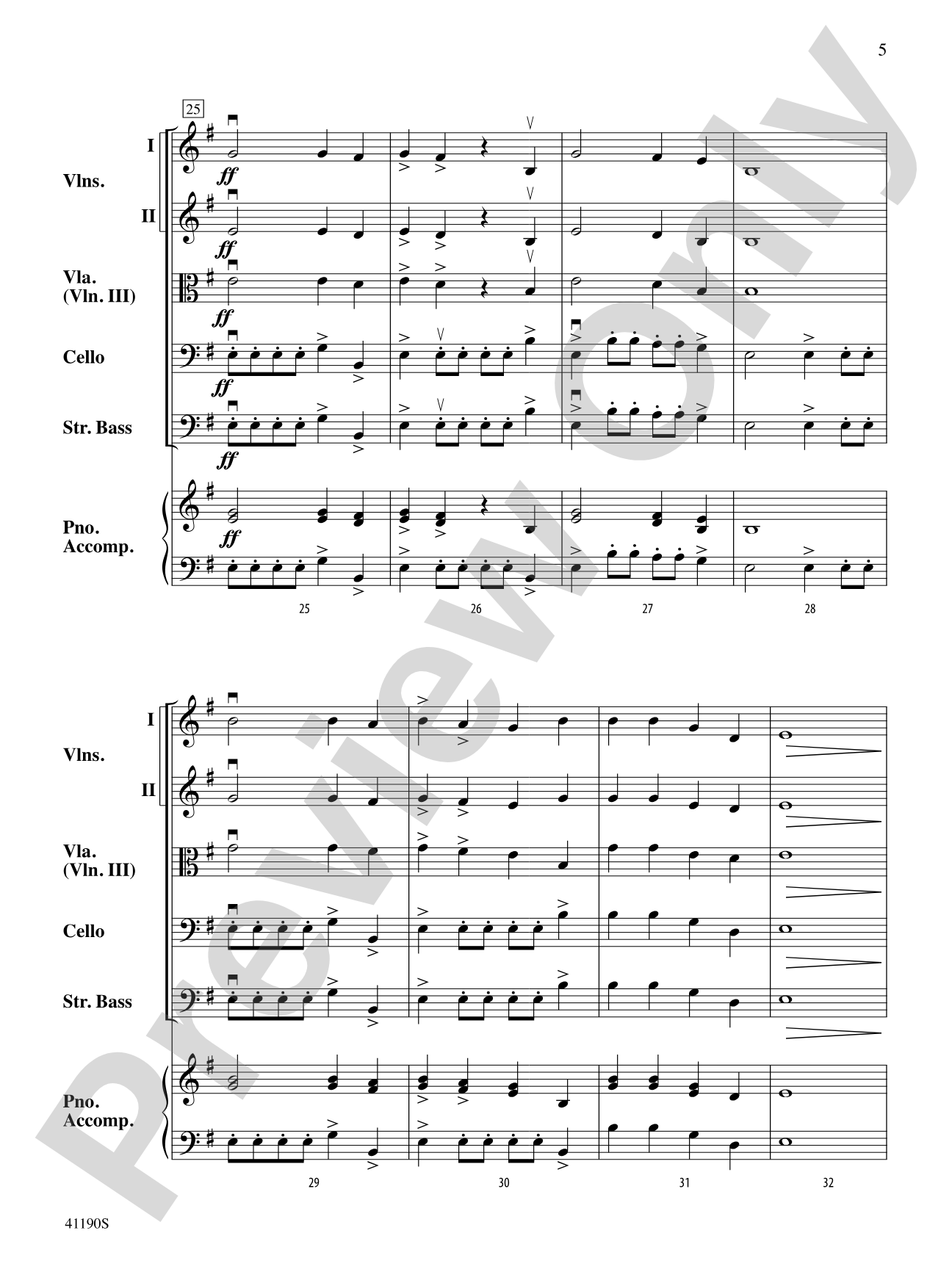 Fire Dragon Mountain: String Orchestra Conductor Score & Parts