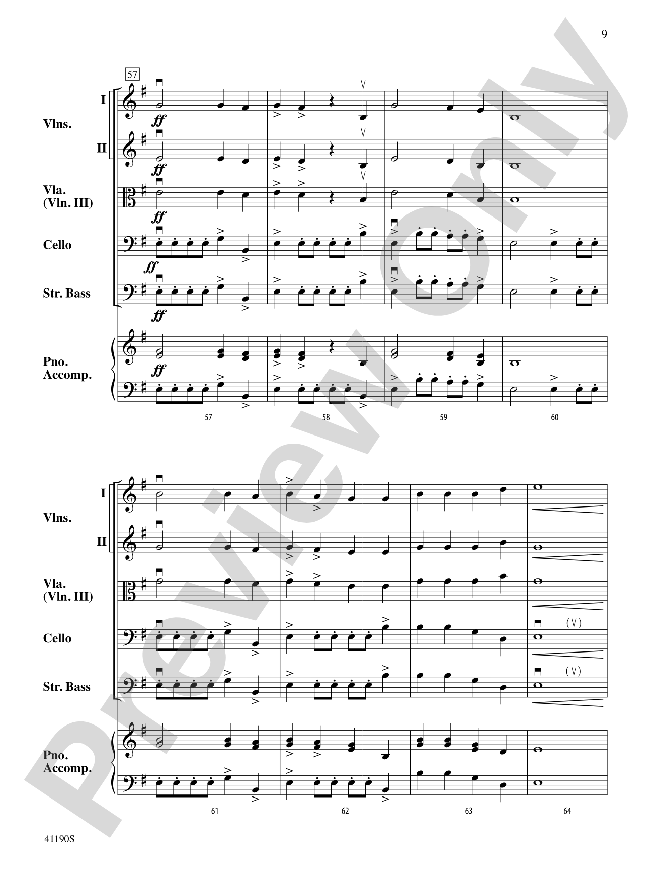 Fire Dragon Mountain: String Orchestra Conductor Score & Parts