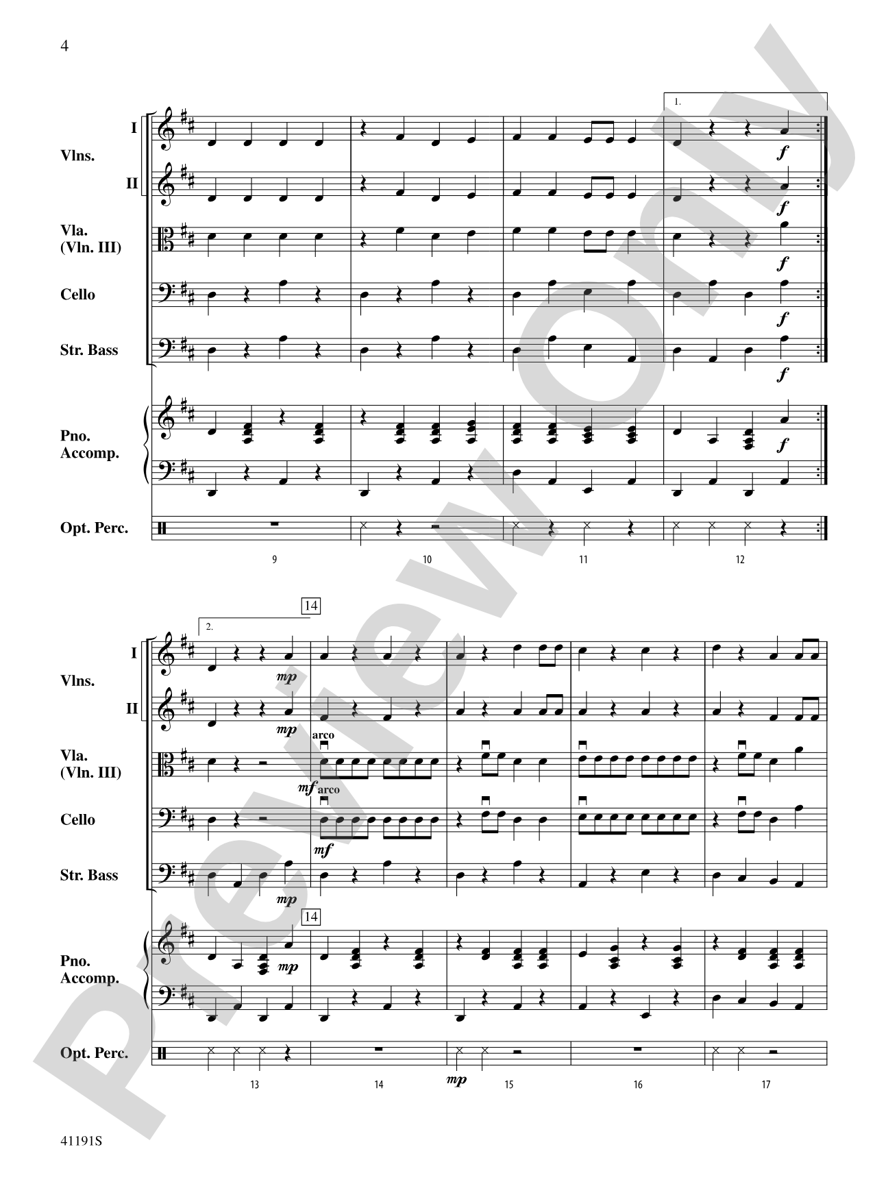Dry Bones: String Orchestra Conductor Score & Parts
