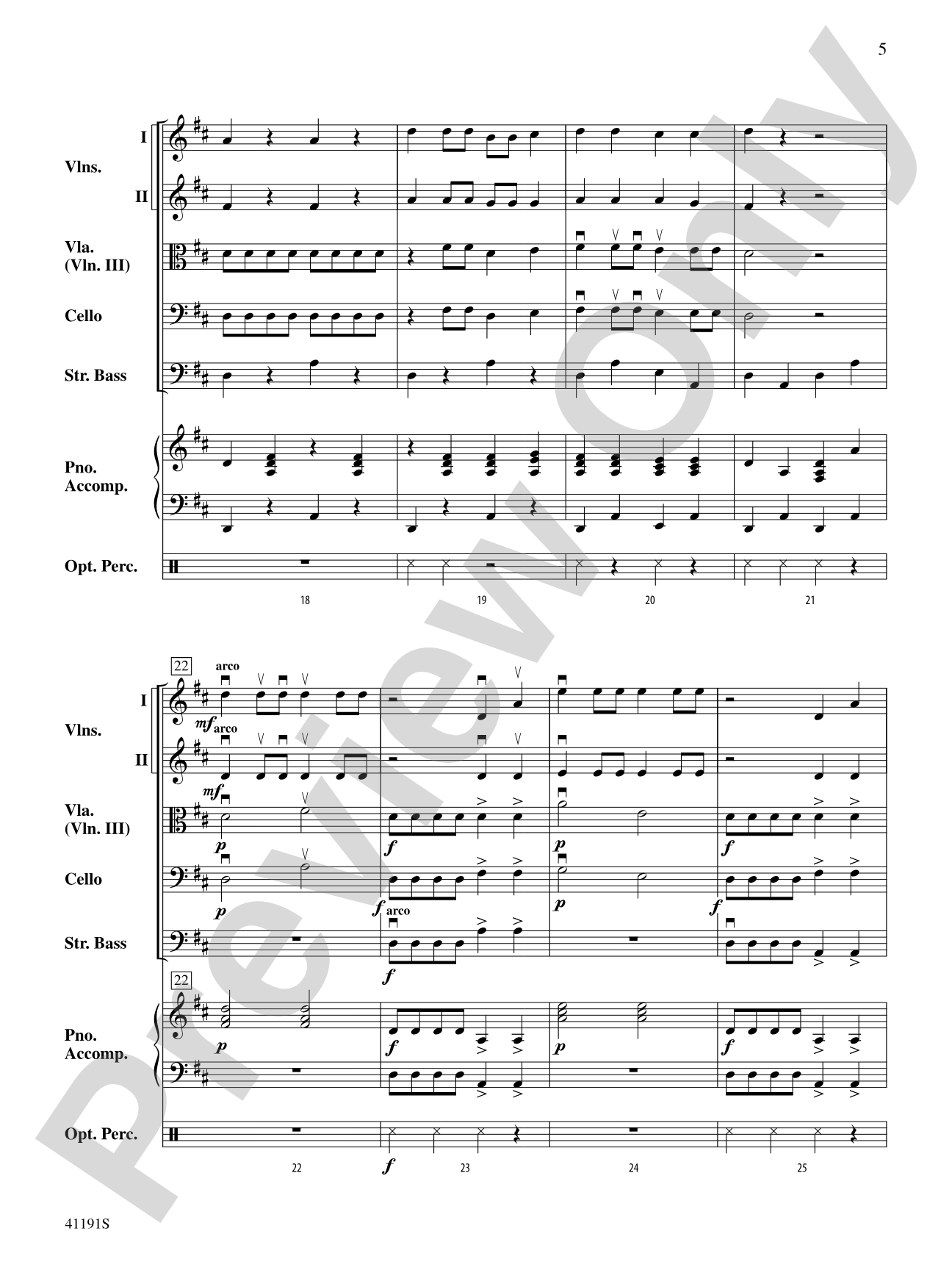 Dry Bones: String Orchestra Conductor Score & Parts