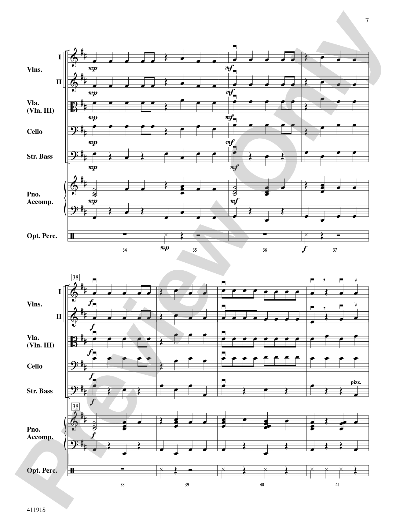 Dry Bones: String Orchestra Conductor Score & Parts