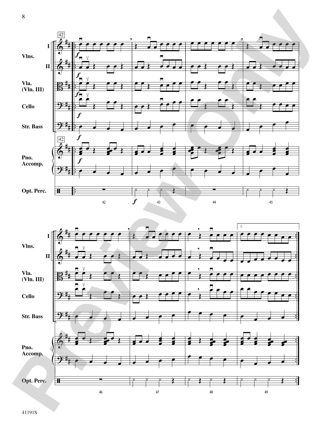Dry Bones: String Orchestra Conductor Score & Parts