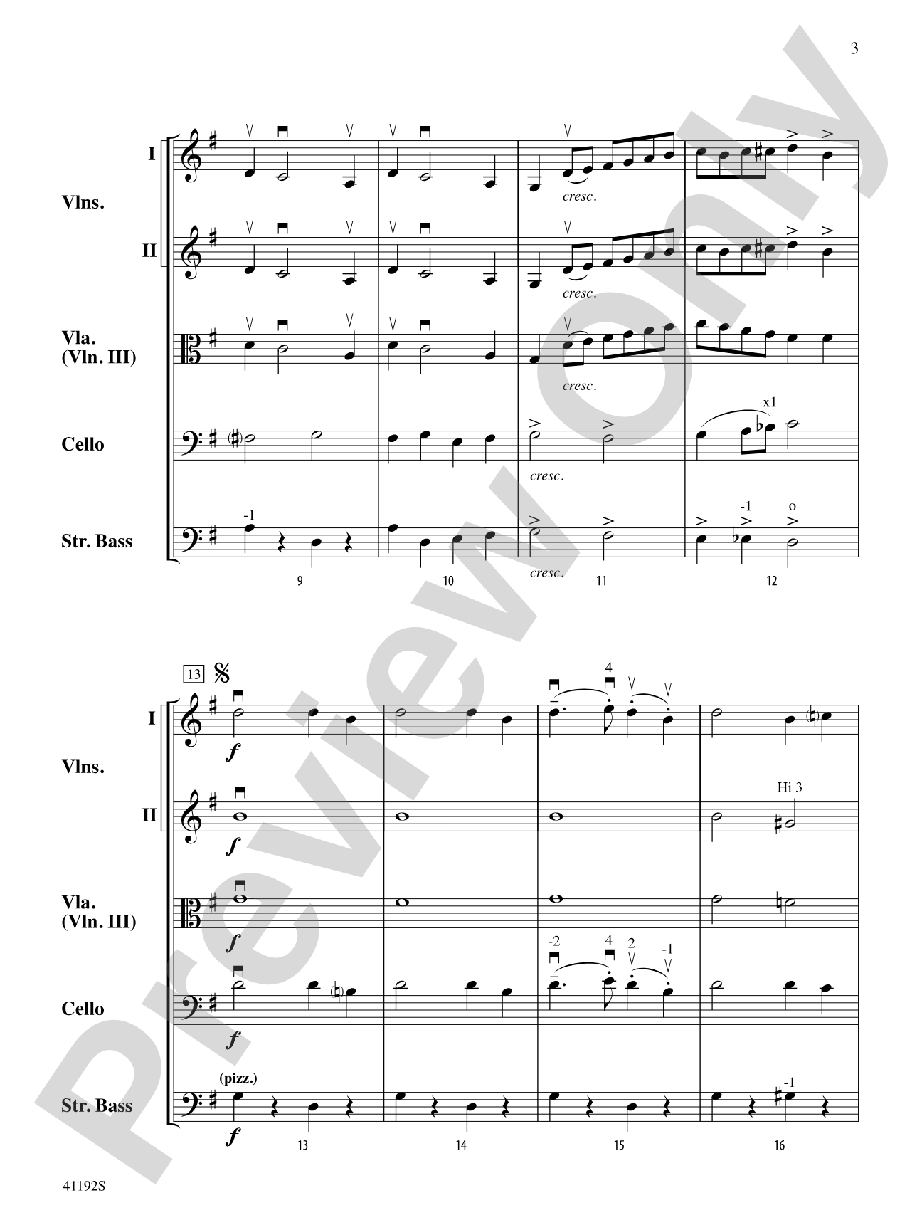 Caissons Go Rolling Along: String Orchestra Conductor Score & Parts