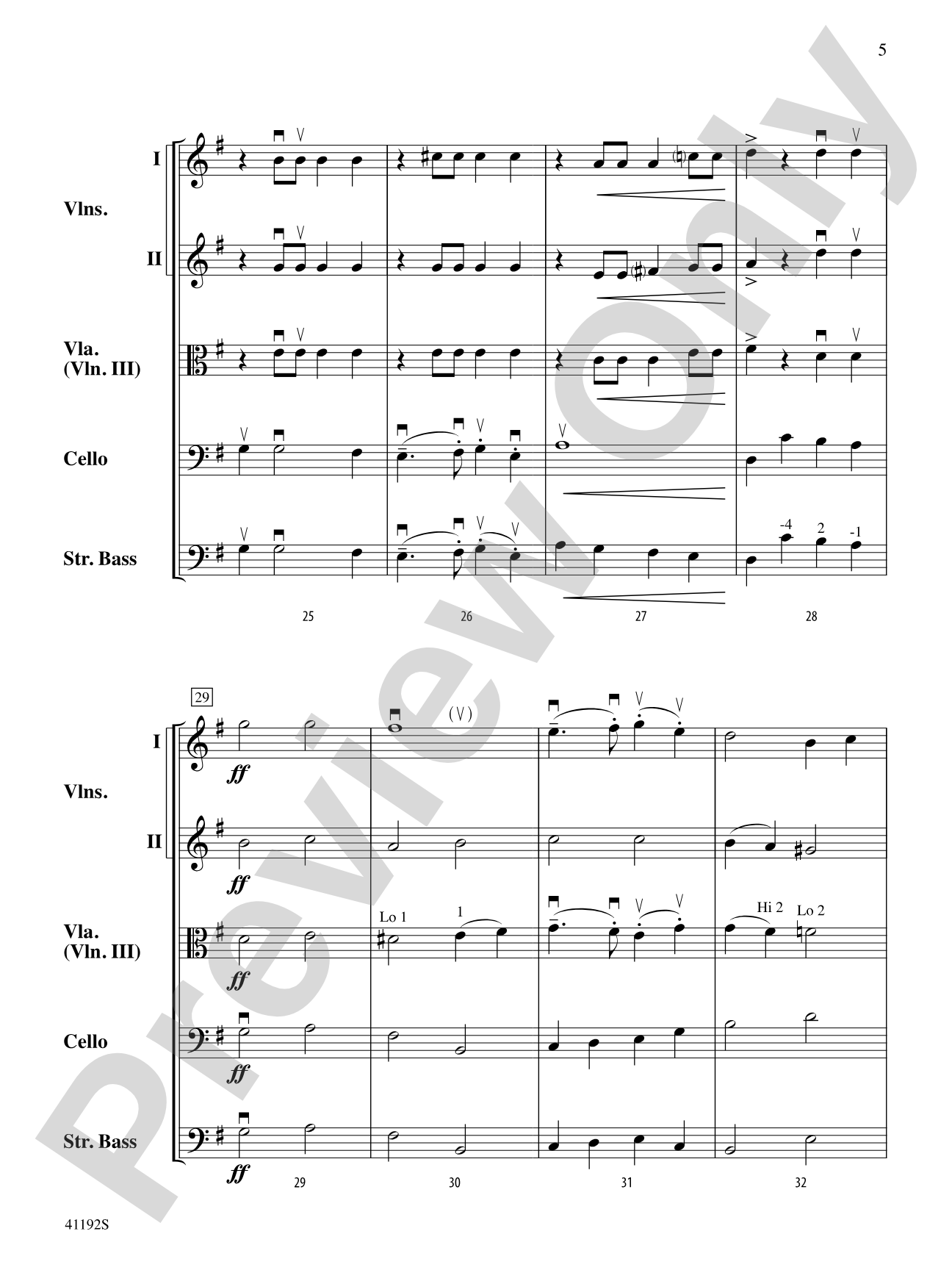 Caissons Go Rolling Along: String Orchestra Conductor Score & Parts