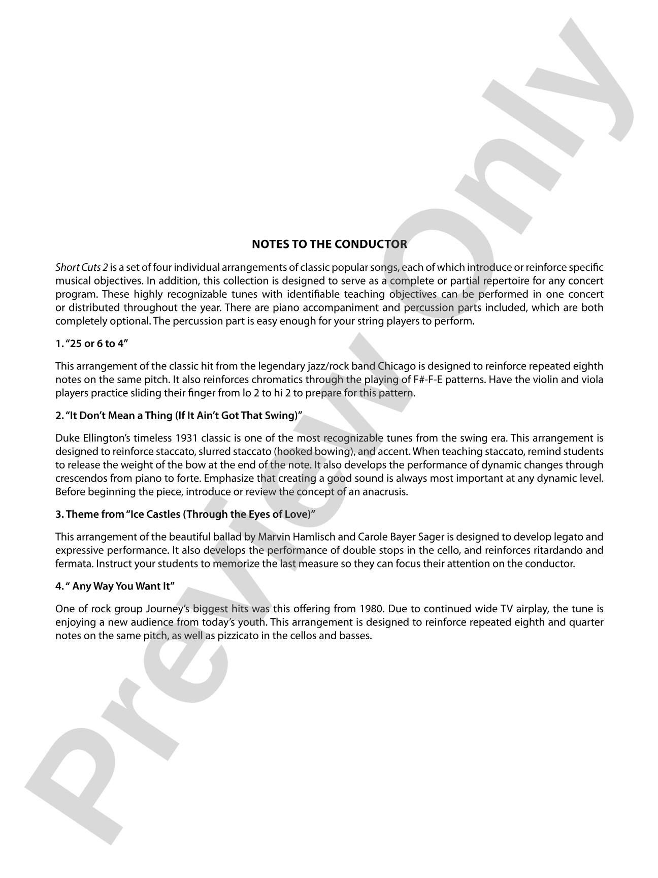 Short Cuts 2: String Orchestra Conductor Score & Parts