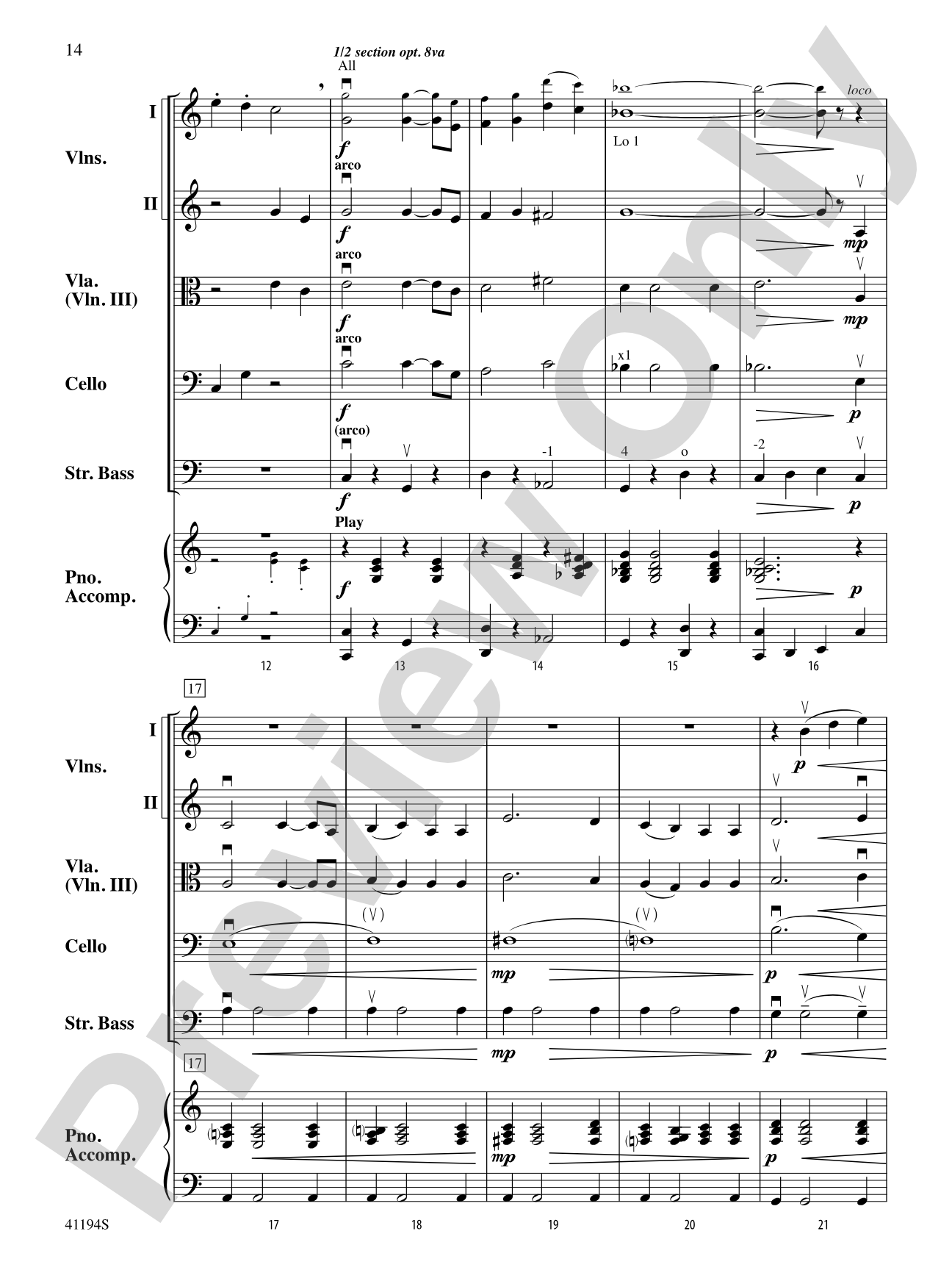 The Wizard of Oz, Suite from: String Orchestra Conductor Score & Parts