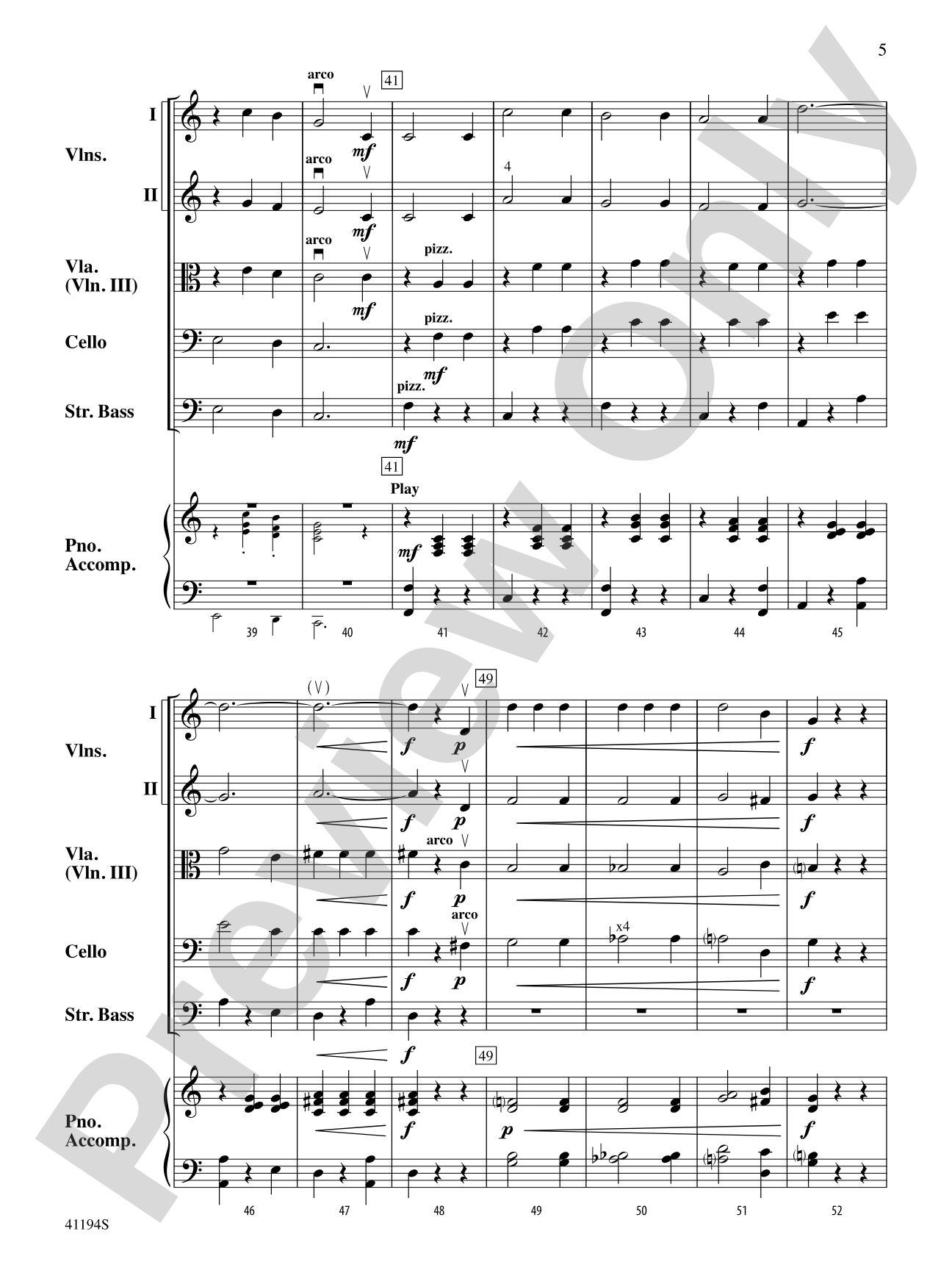 The Wizard of Oz, Suite from: String Orchestra Conductor Score & Parts