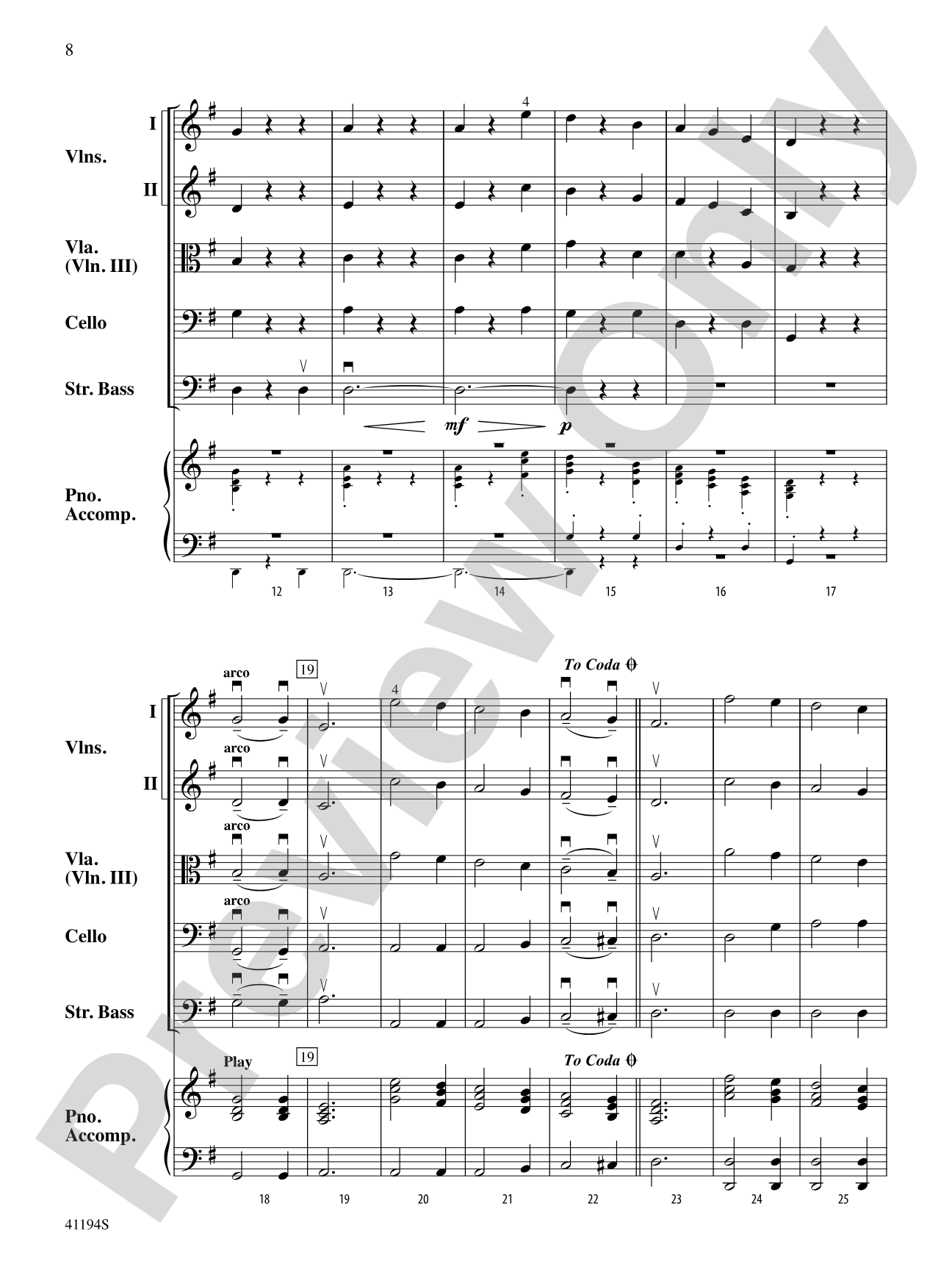 The Wizard of Oz, Suite from: String Orchestra Conductor Score & Parts