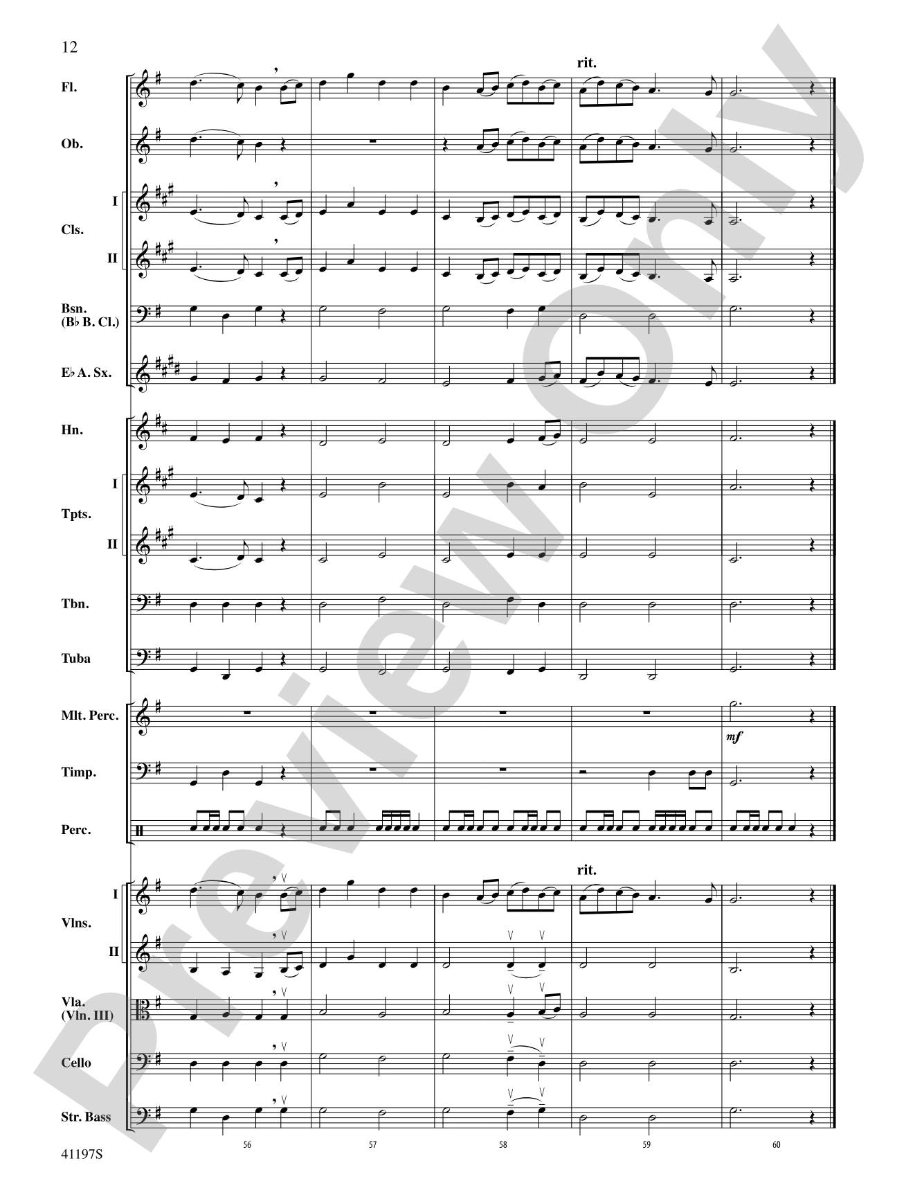 Fanfare Rondeau: Full Orchestra Conductor Score & Parts