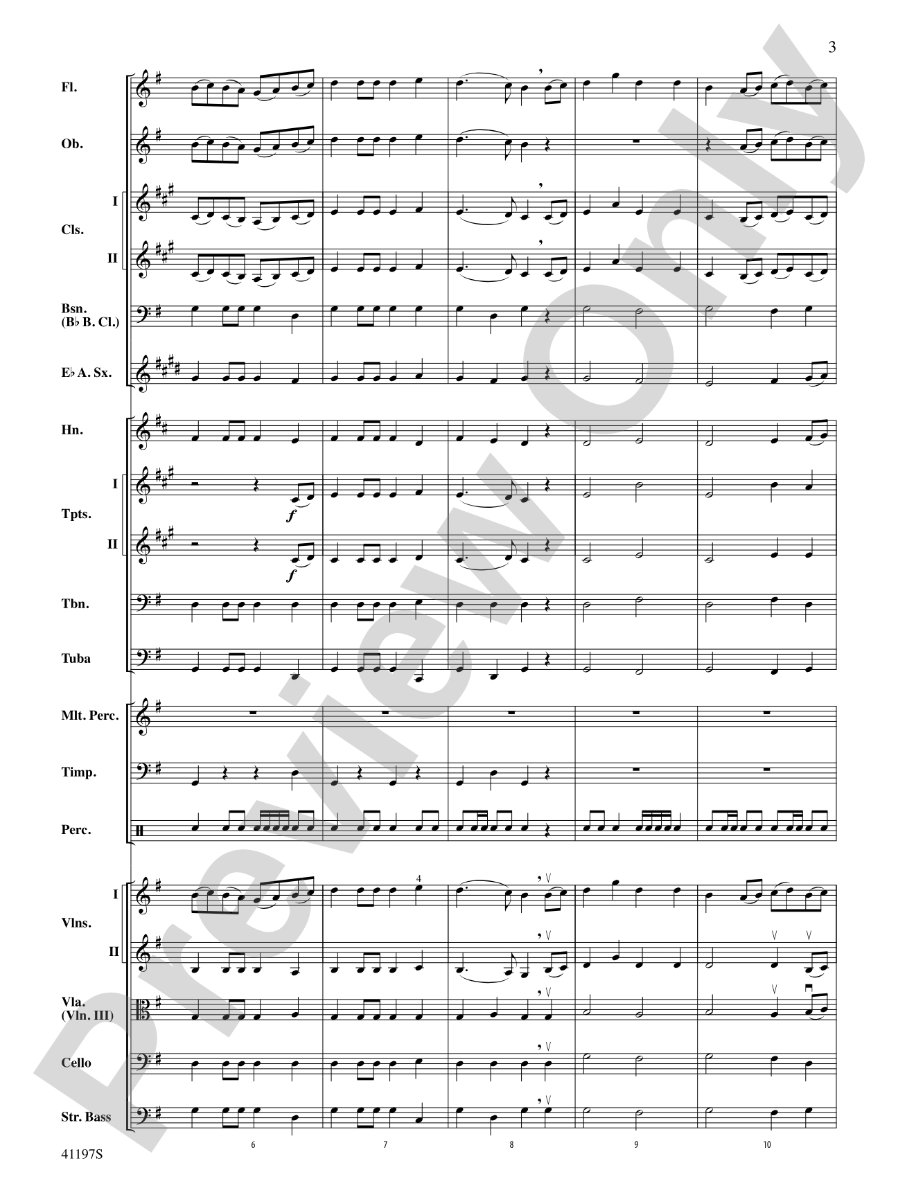 Fanfare Rondeau: Full Orchestra Conductor Score & Parts