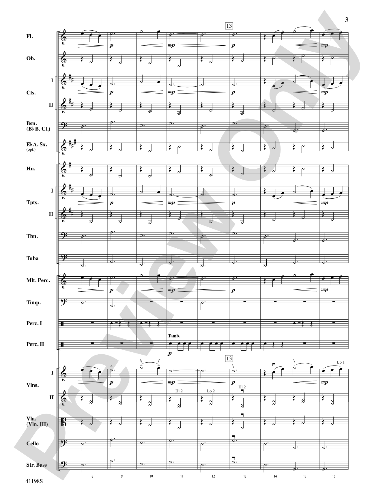 Gymnopédie No. 3: Full Orchestra Conductor Score & Parts