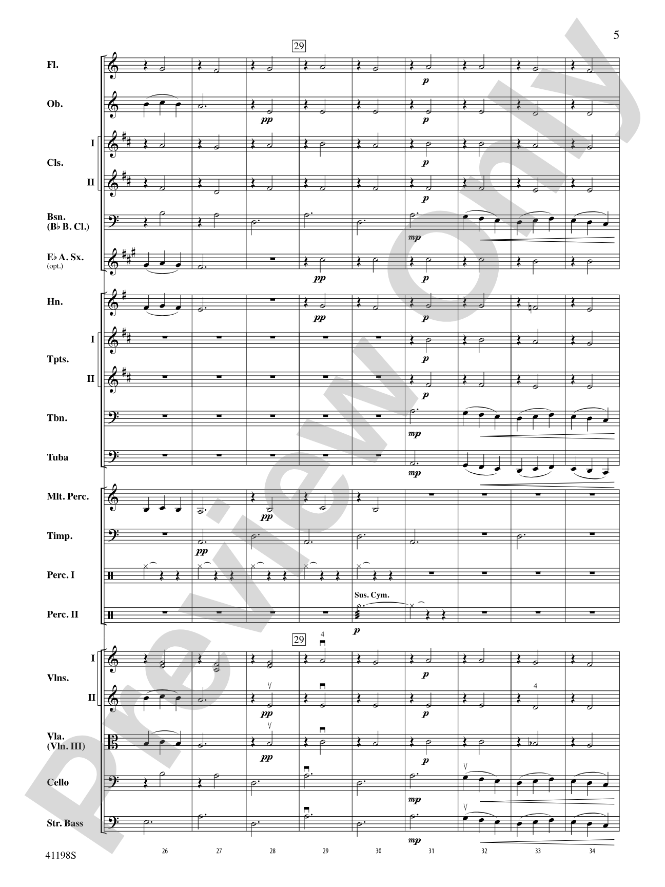 Gymnopédie No. 3: Full Orchestra Conductor Score & Parts