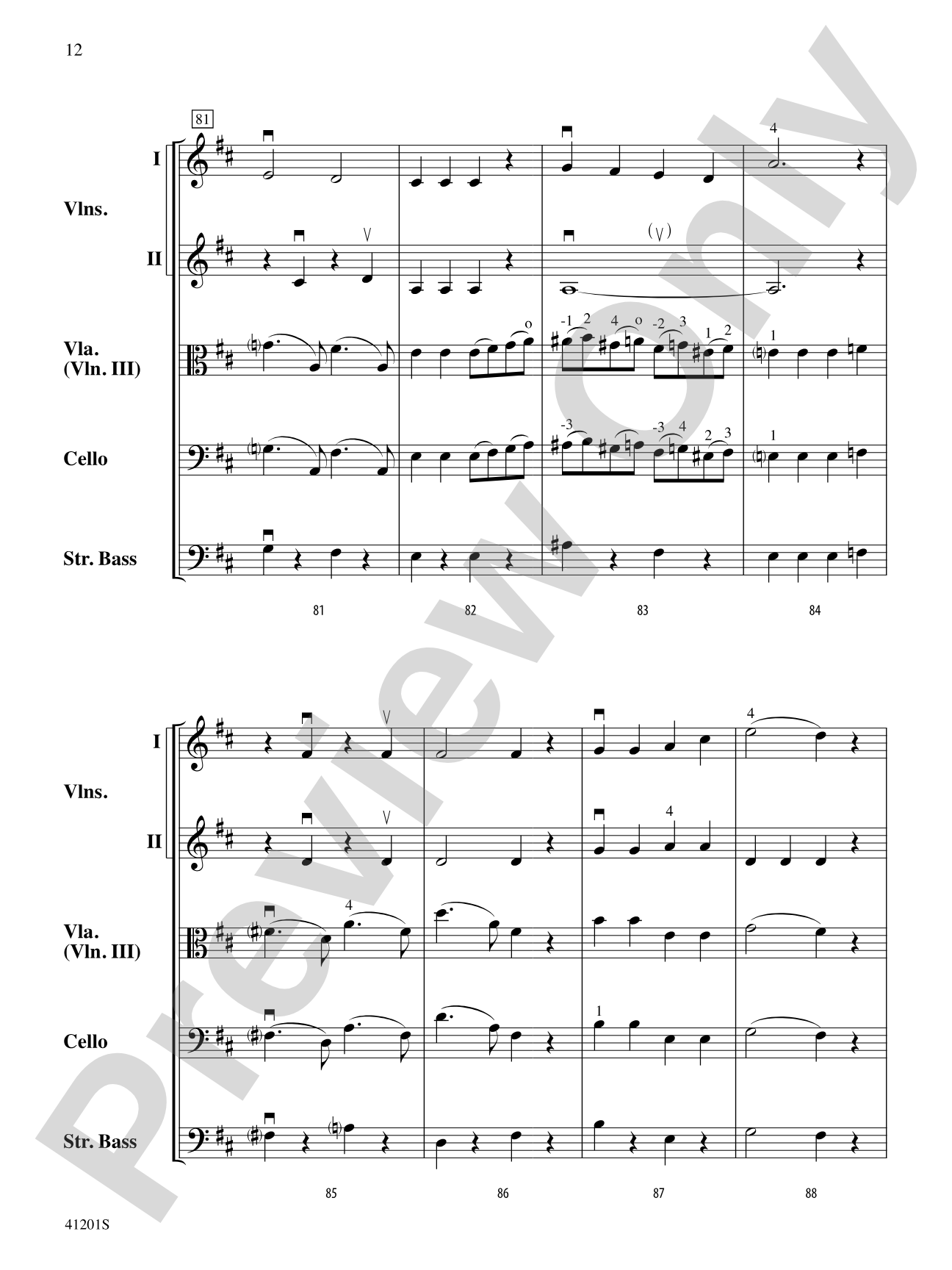 Andante from Symphony No. 94: String Orchestra Conductor Score & Parts